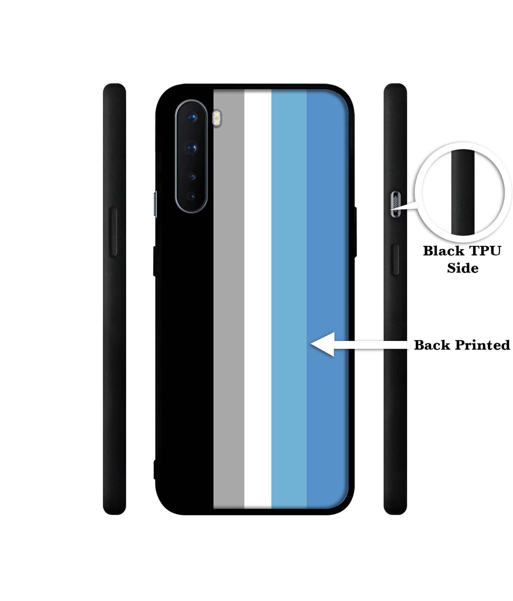 White and Blue Lines Design Designer 2D Printed Back Case Cover for OnePlus Nord 5G