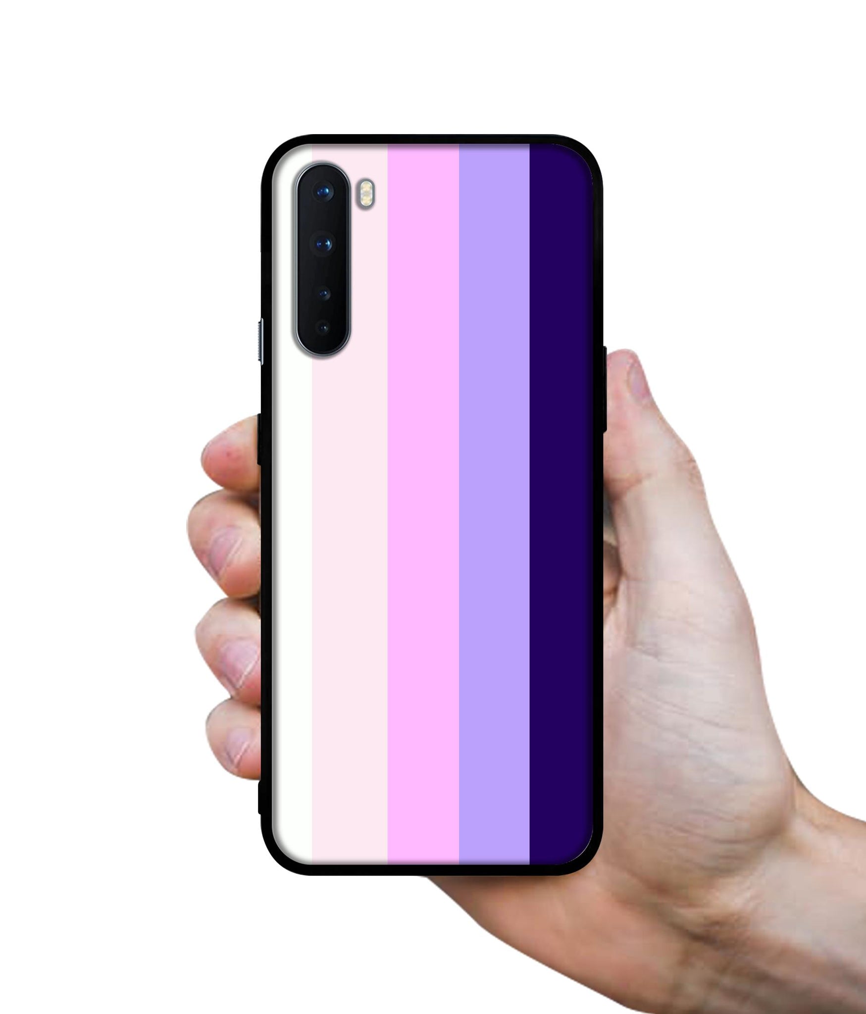 Pink and Purple Lines Design Designer 2D Printed Back Case Cover for OnePlus Nord 5G