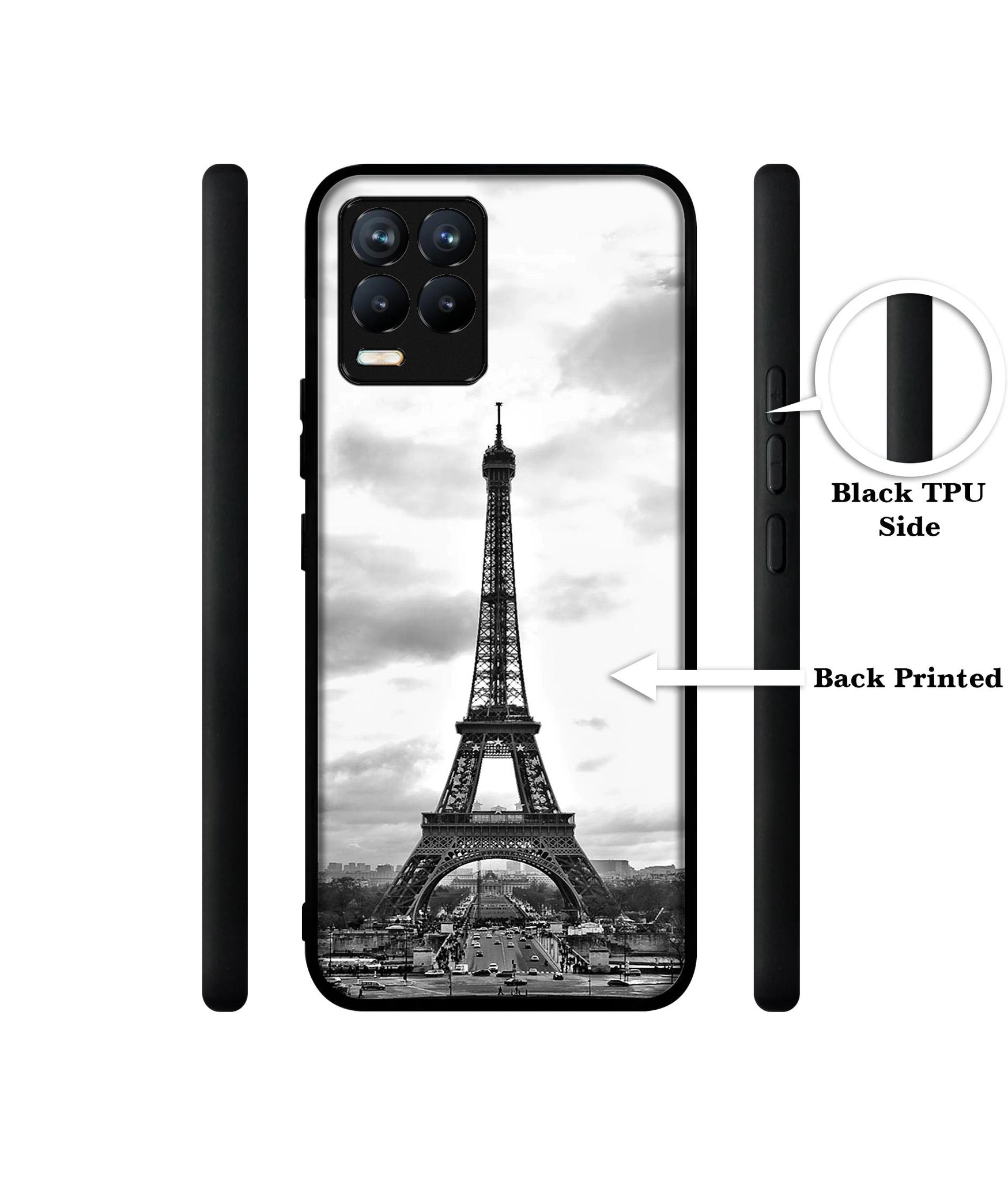 Eiffel Tower Design Designer 2D Printed Back Case Cover for Realme 8 4G / 8 Pro 4G