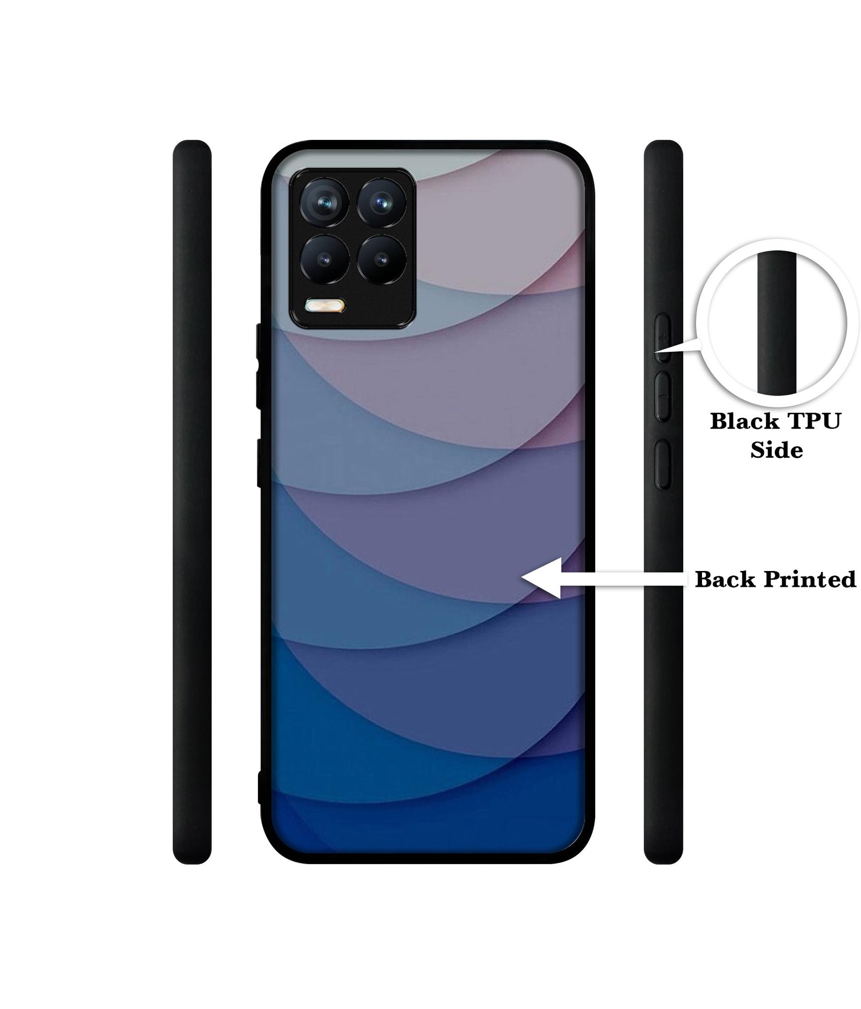 Waves Pattern Print Design Designer 2D Printed Back Case Cover for Realme 8 4G / 8 Pro 4G