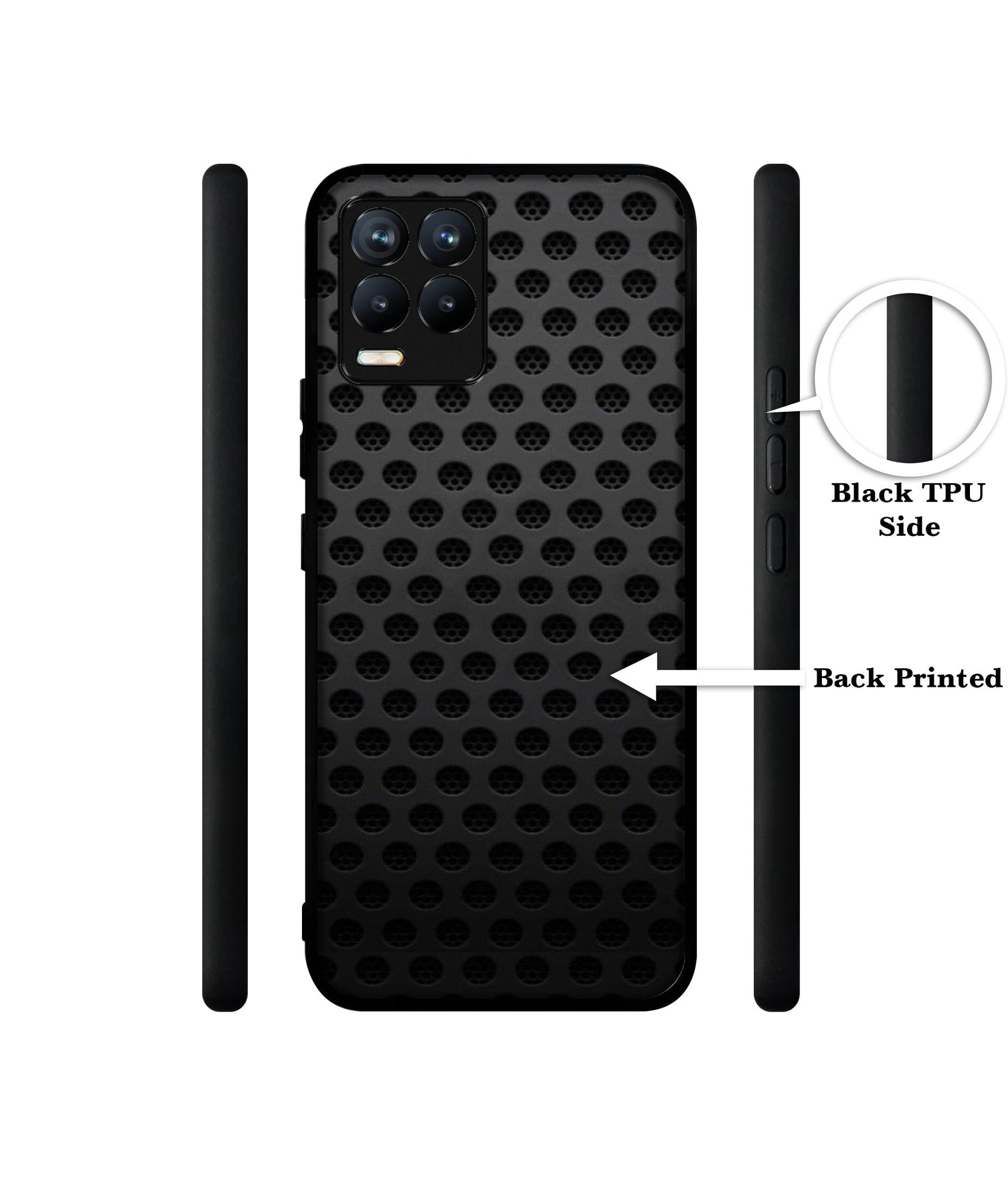 Black Circle Design Designer 2D Printed Back Case Cover for Realme 8 4G / 8 Pro 4G