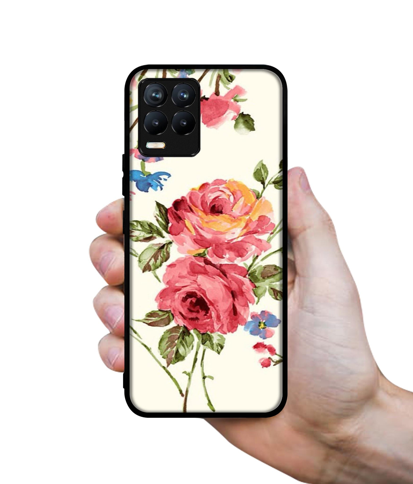 Vintage Painting Flower Design Designer 2D Printed Back Case Cover for Realme 8 4G / 8 Pro 4G