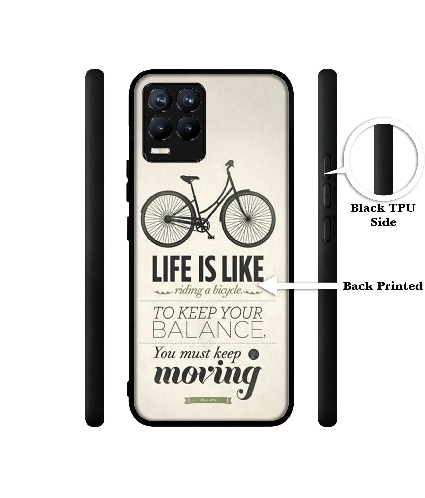 Life is Like Moving Design Designer 2D Printed Back Case Cover for Realme 8 4G / 8 Pro 4G