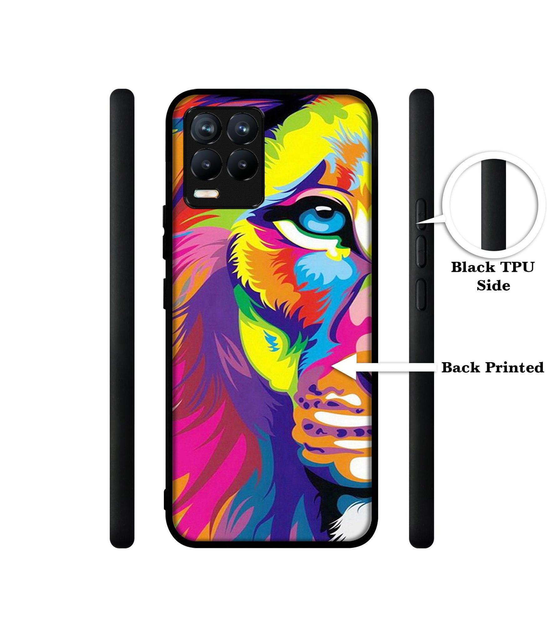 Lion Design Designer 2D Printed Back Case Cover for Realme 8 4G / 8 Pro 4G