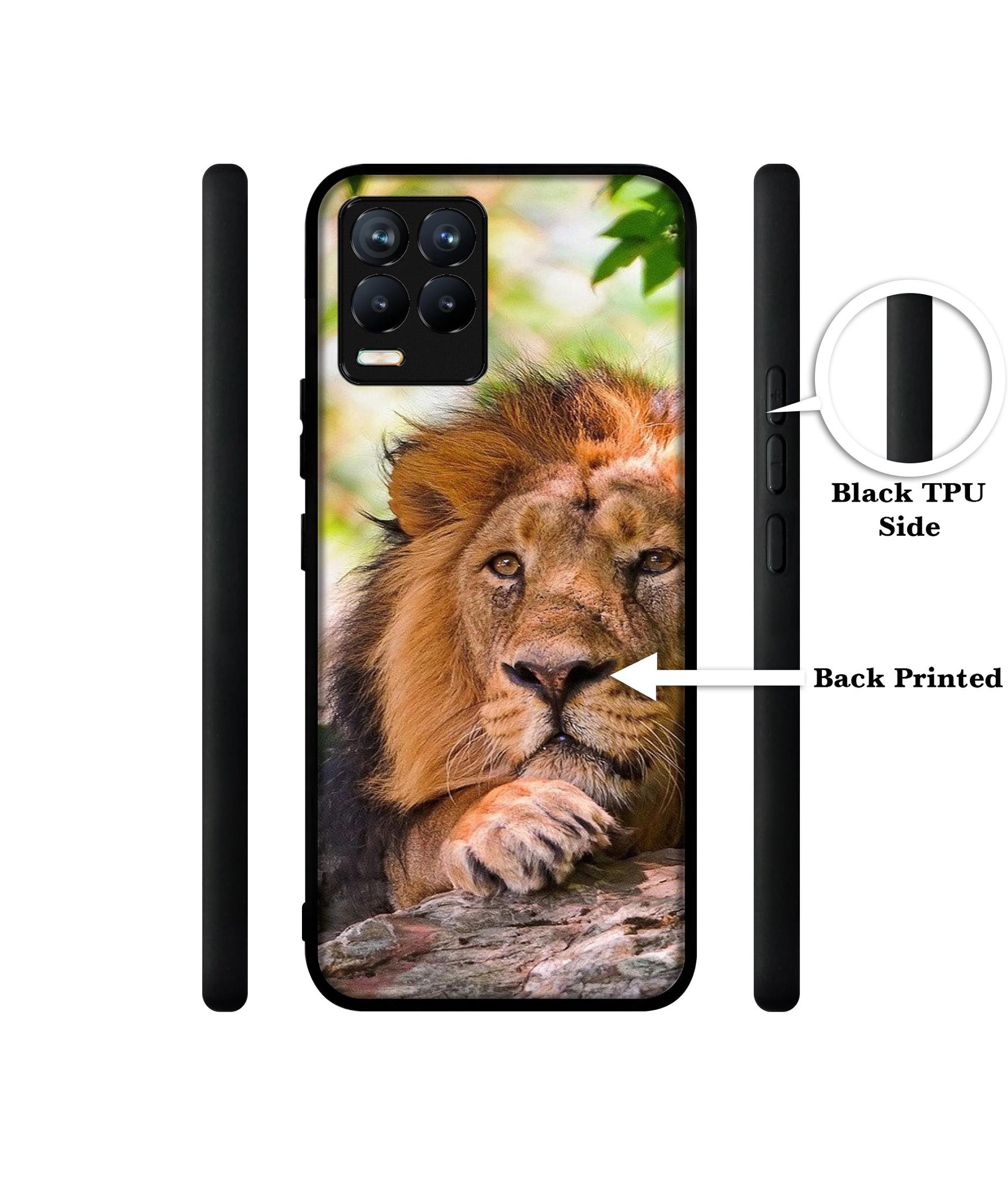 Tiger Pattern Print Design Designer 2D Printed Back Case Cover for Realme 8 4G / 8 Pro 4G
