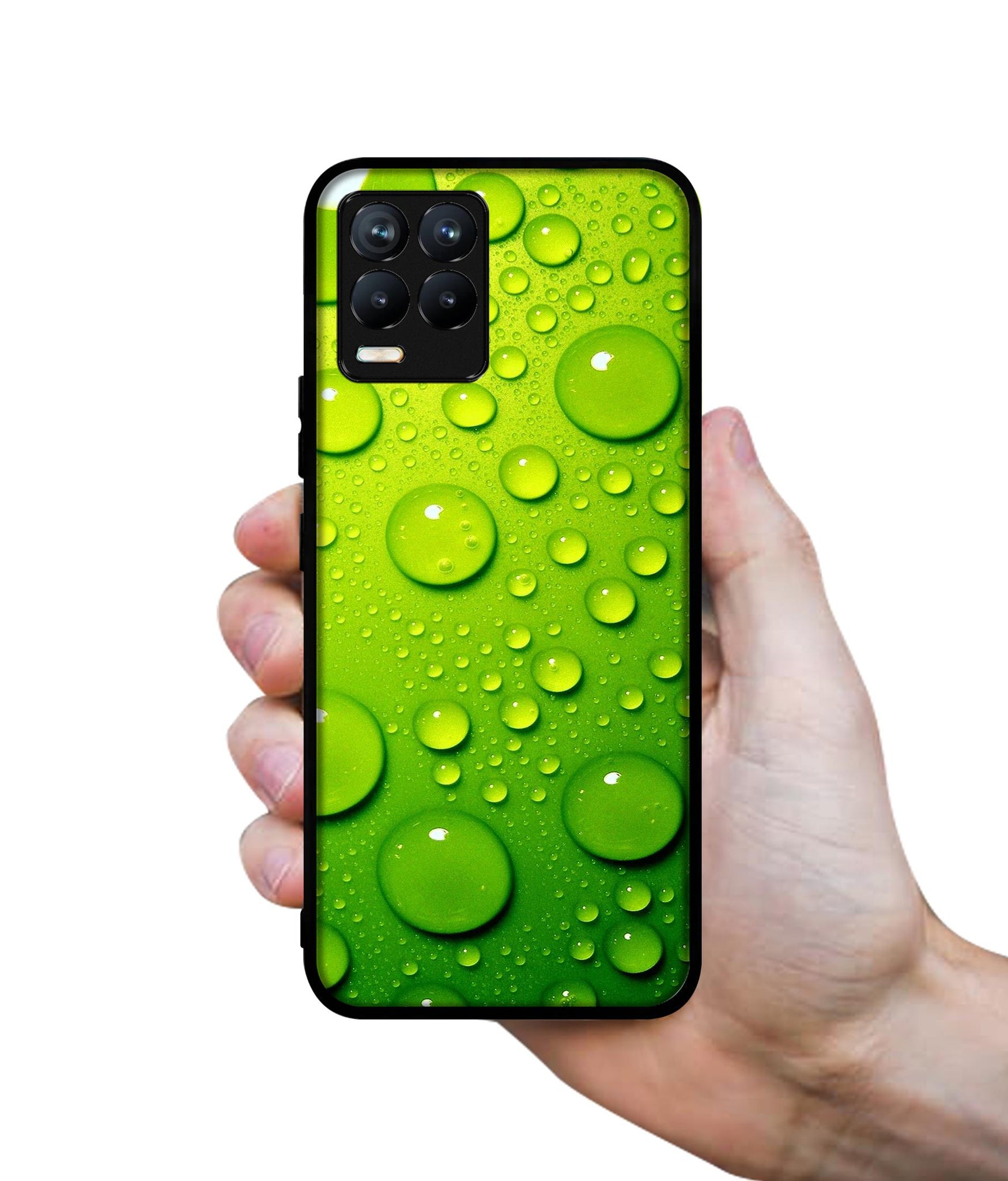 Green Bubbles Design Designer 2D Printed Back Case Cover for Realme 8 4G / 8 Pro 4G