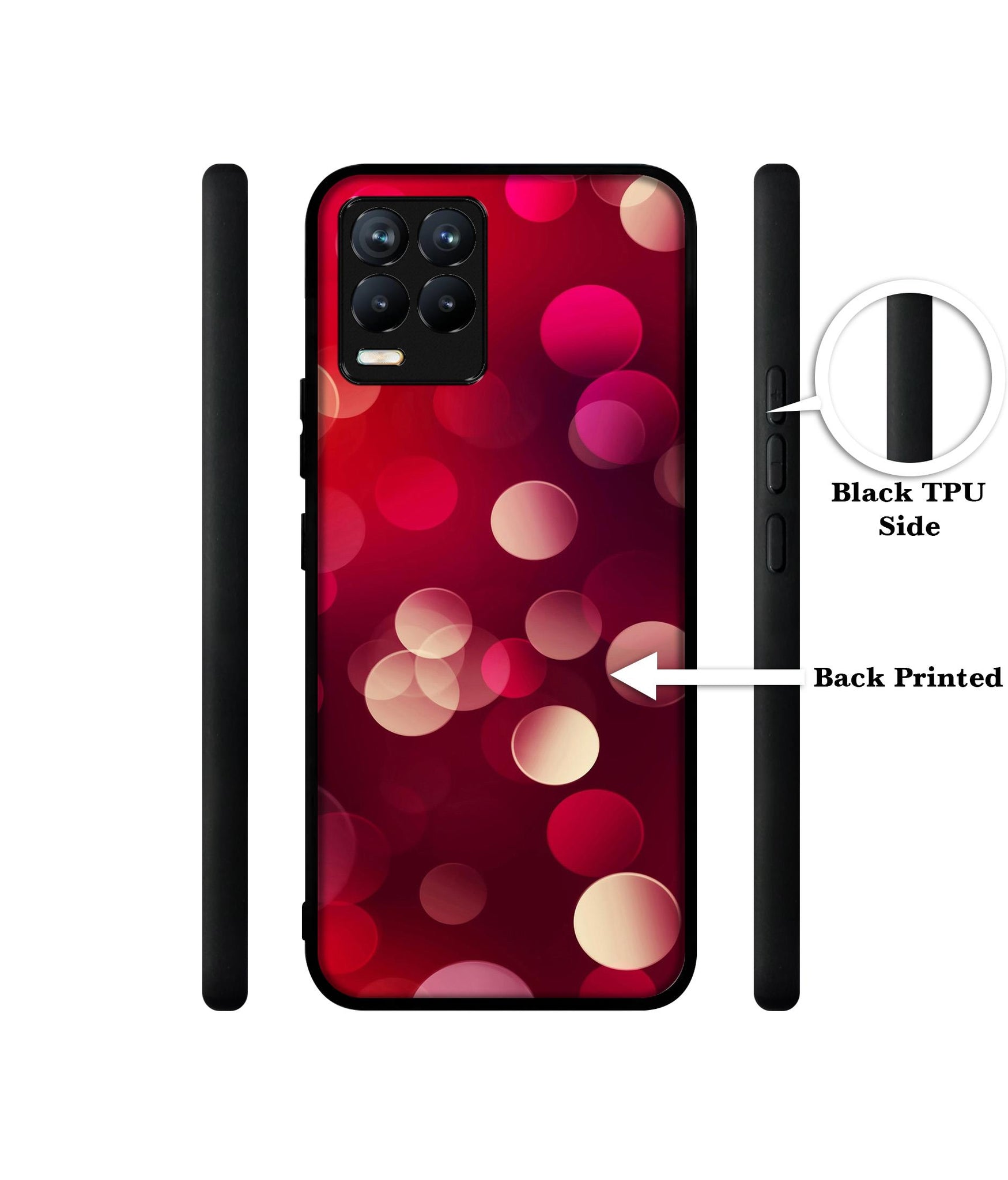 3D Circles Design Designer 2D Printed Back Case Cover for Realme 8 4G / 8 Pro 4G