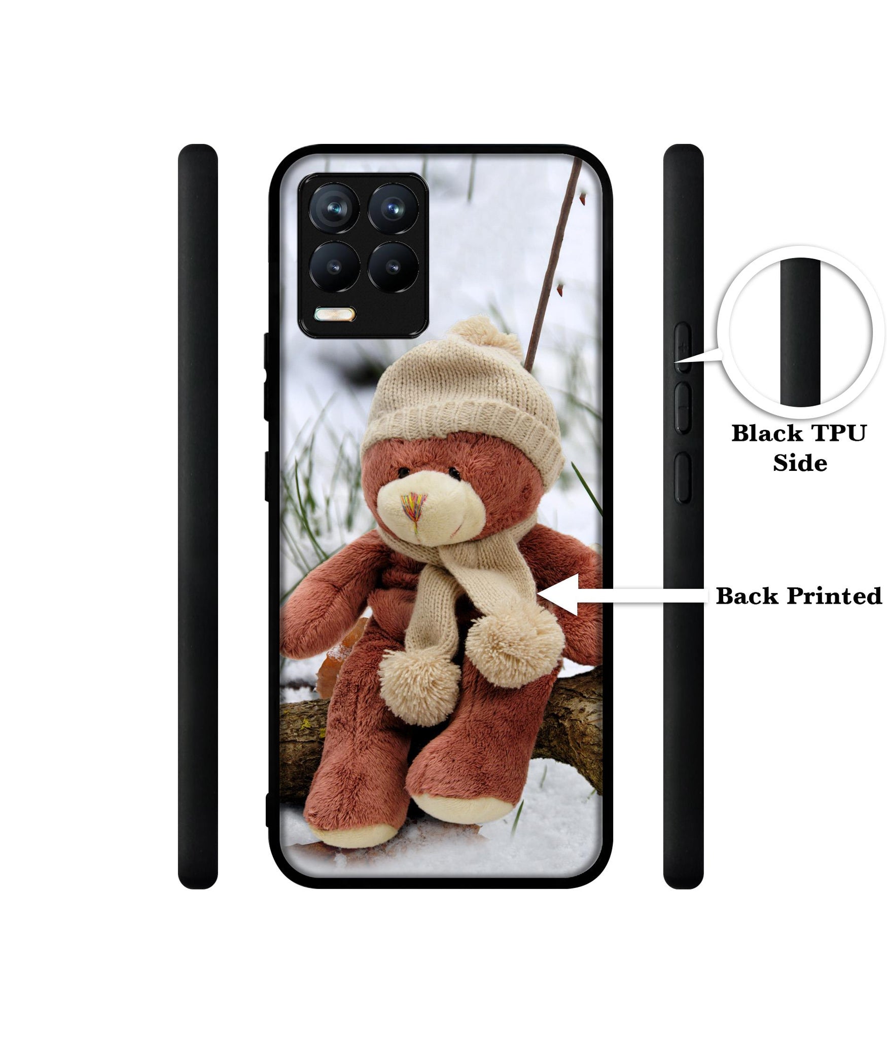 Woolen Bear Design Designer 2D Printed Back Case Cover for Realme 8 4G / 8 Pro 4G