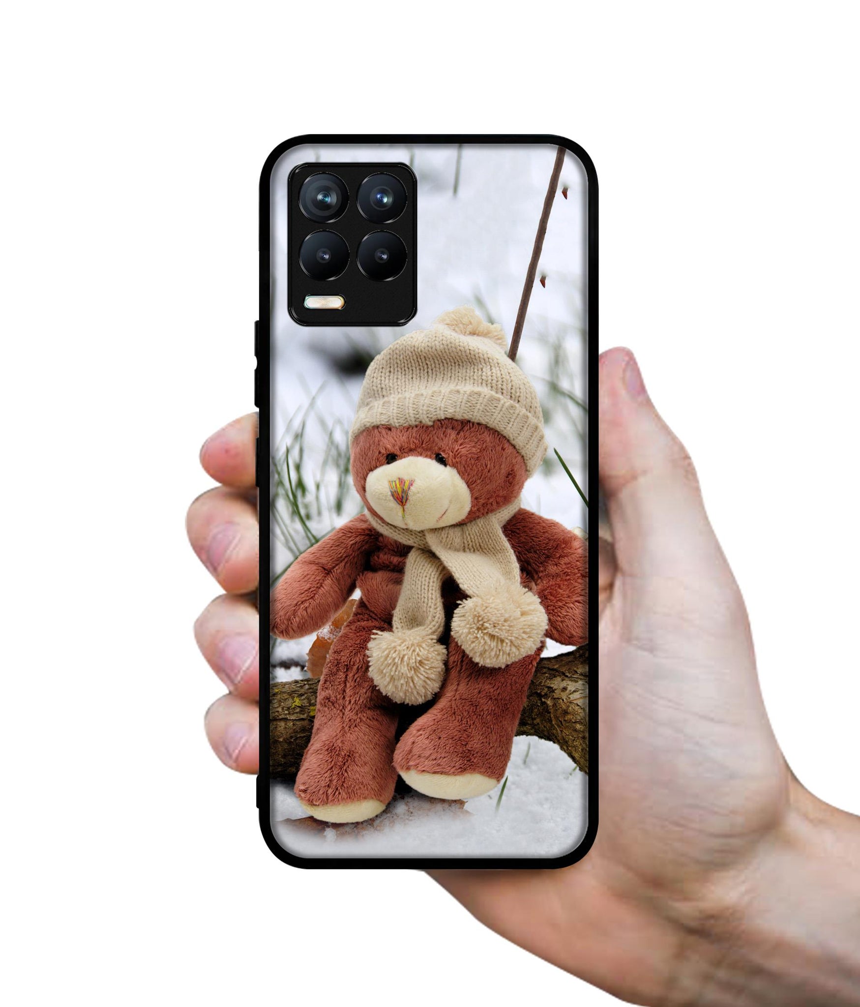 Woolen Bear Design Designer 2D Printed Back Case Cover for Realme 8 4G / 8 Pro 4G