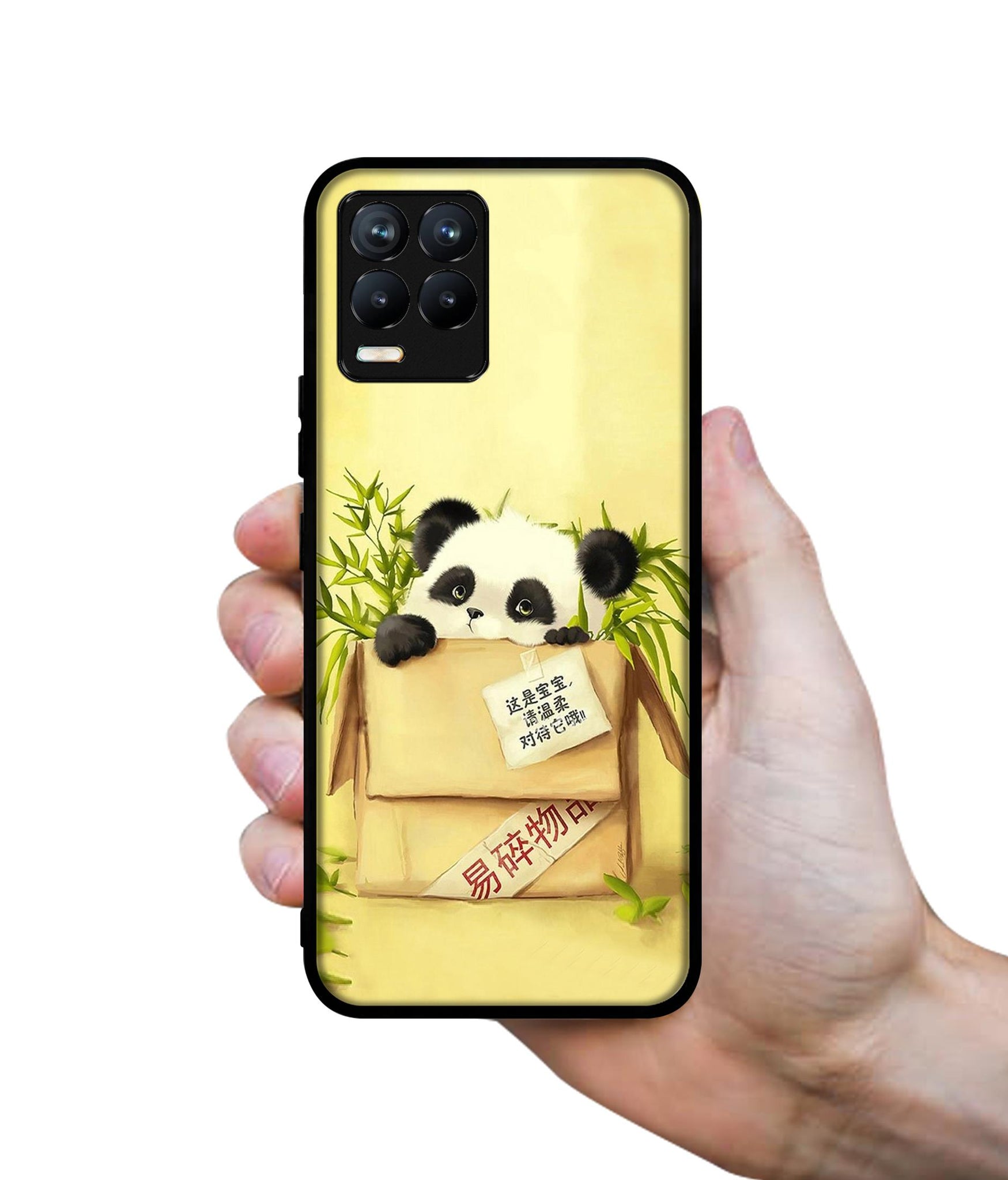 Panda In Box Design Designer 2D Printed Back Case Cover for Realme 8 4G / 8 Pro 4G