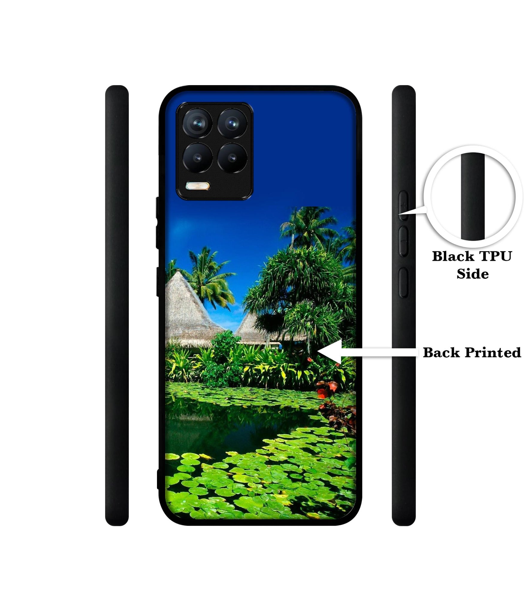 Tropics Water Design Designer 2D Printed Back Case Cover for Realme 8 4G / 8 Pro 4G