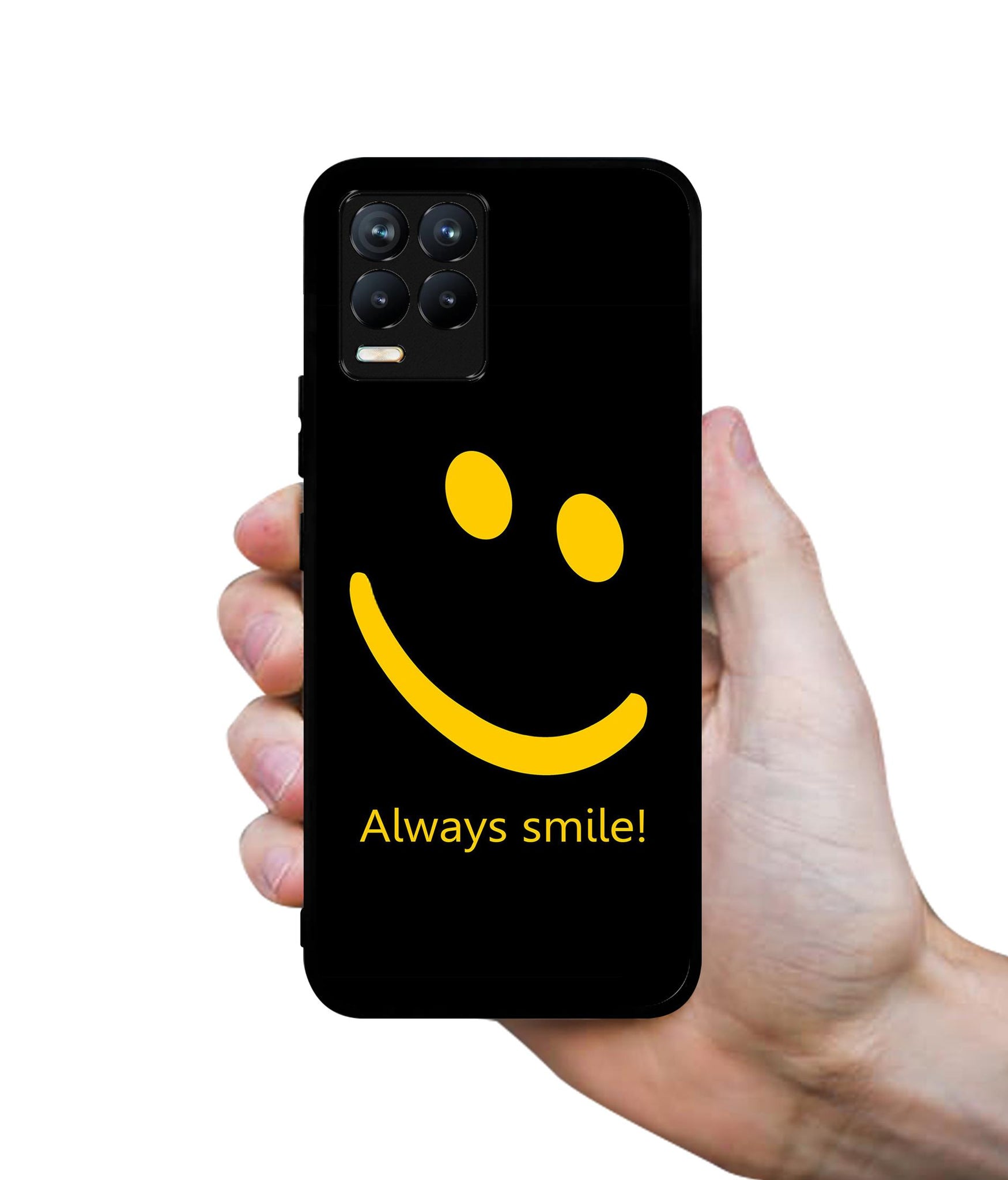 Always Smile Quote Design Designer 2D Printed Back Case Cover for Realme 8 4G / 8 Pro 4G