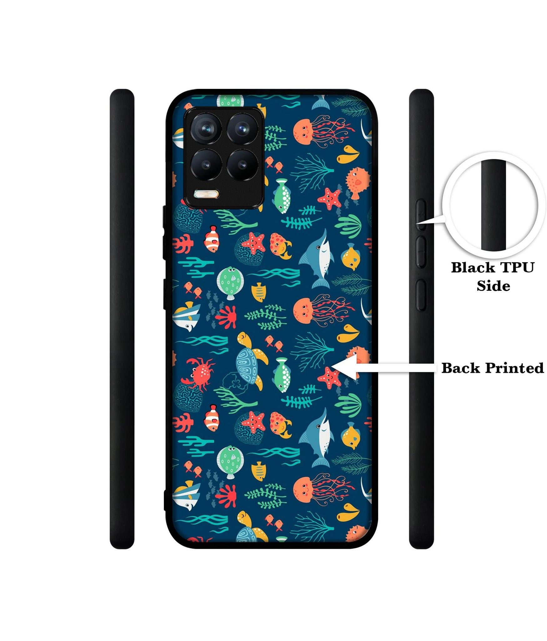 Aquarium Texture Design Designer 2D Printed Back Case Cover for Realme 8 4G / 8 Pro 4G