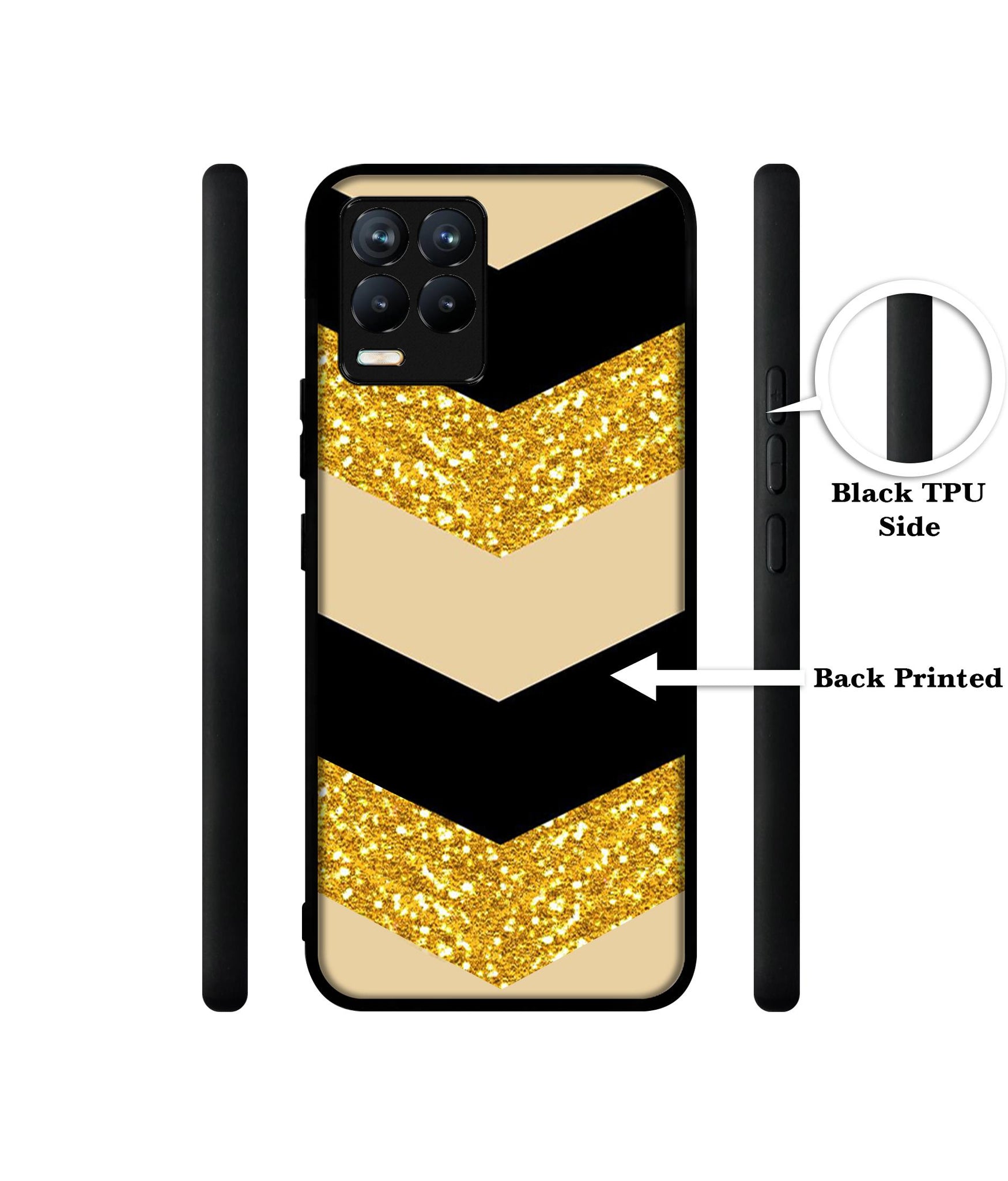 Black & Gold Design Designer 2D Printed Back Case Cover for Realme 8 4G / 8 Pro 4G