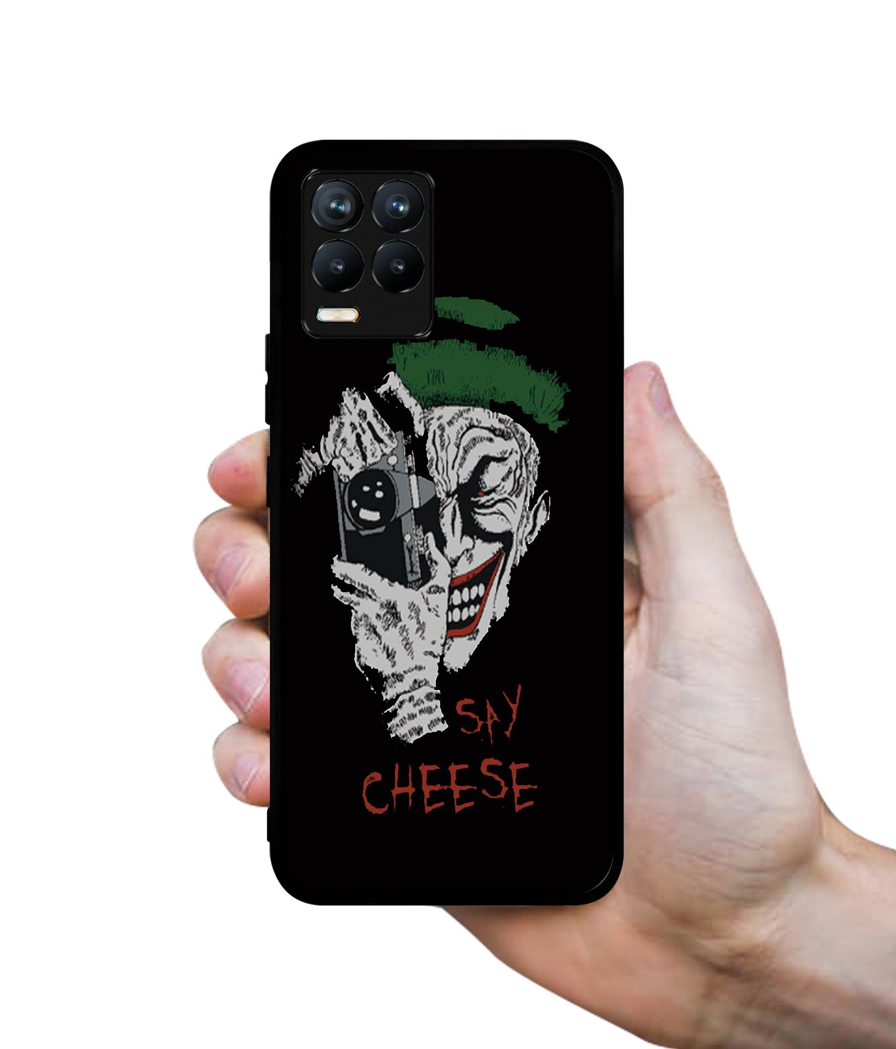 Joker Say Cheese Design Designer 2D Printed Back Case Cover for Realme 8 4G / 8 Pro 4G