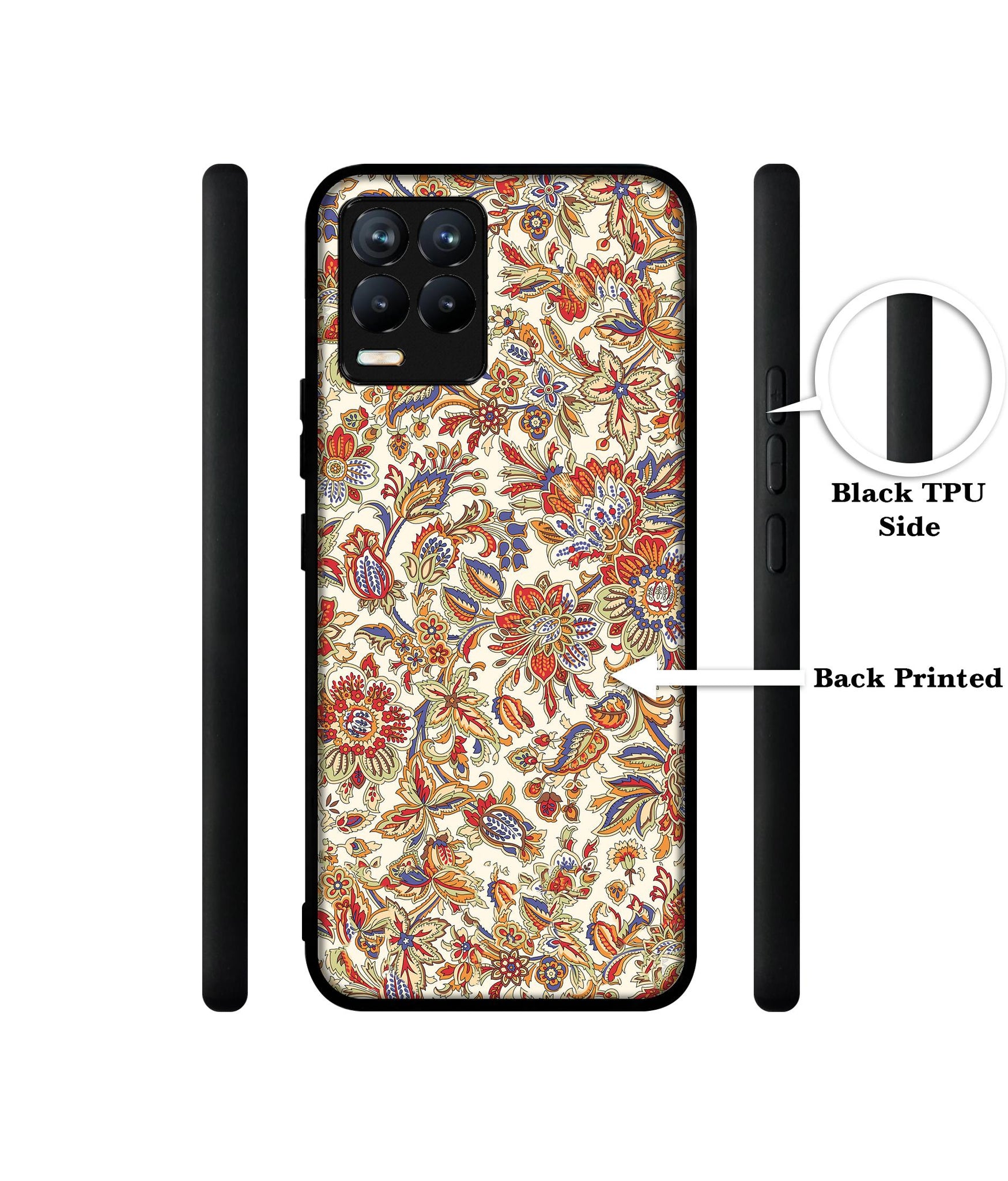 Floral Design Designer 2D Printed Back Case Cover for Realme 8 4G / 8 Pro 4G