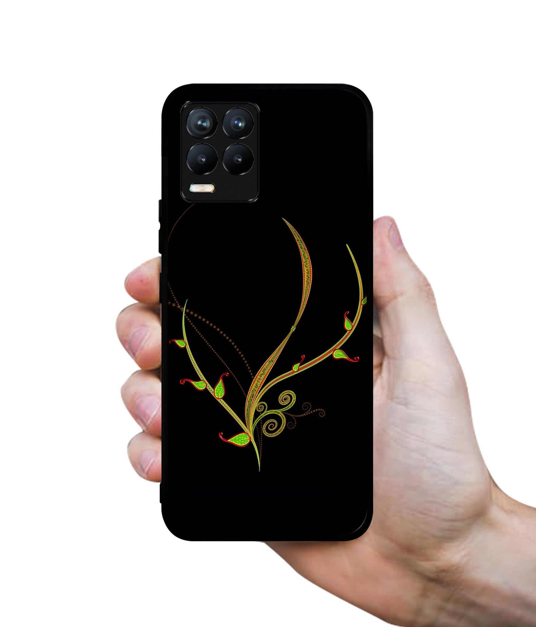 Yellow Pattern Design Designer 2D Printed Back Case Cover for Realme 8 4G / 8 Pro 4G