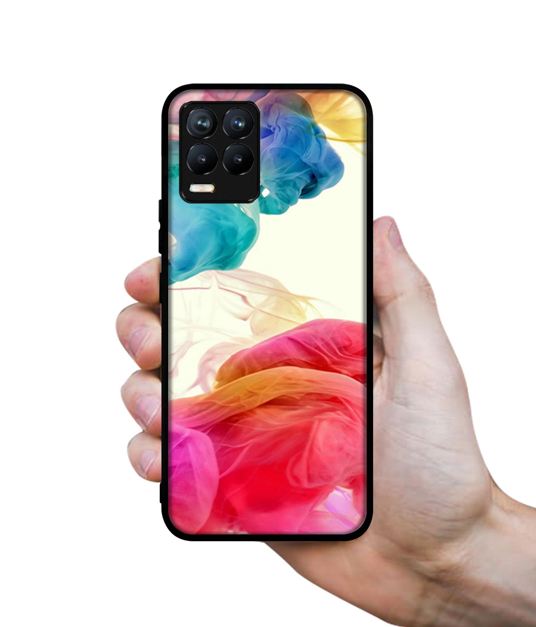 Colored Smoke Design Designer 2D Printed Back Case Cover for Realme 8 4G / 8 Pro 4G