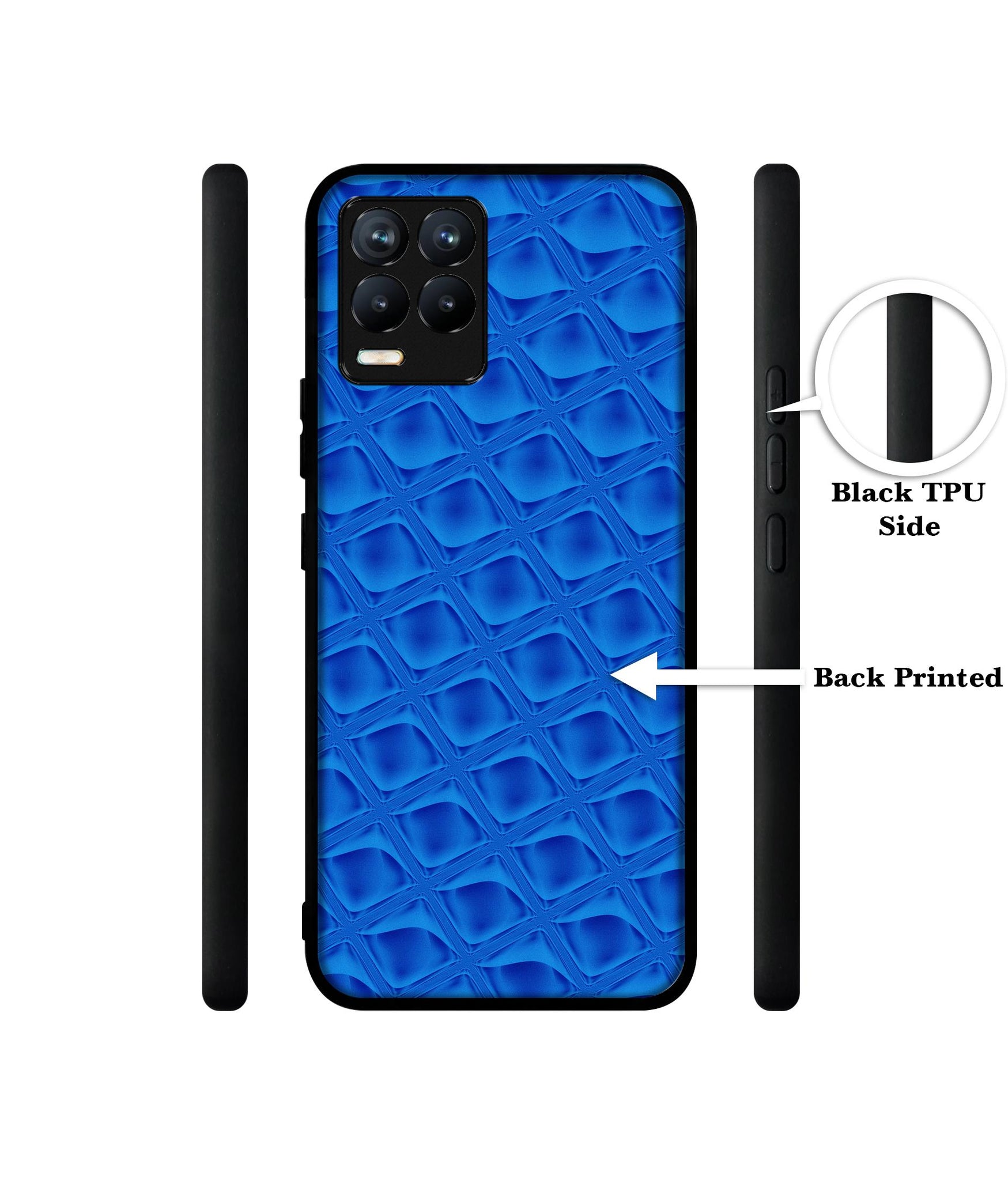 Blue Diamond Design Designer 2D Printed Back Case Cover for Realme 8 4G / 8 Pro 4G