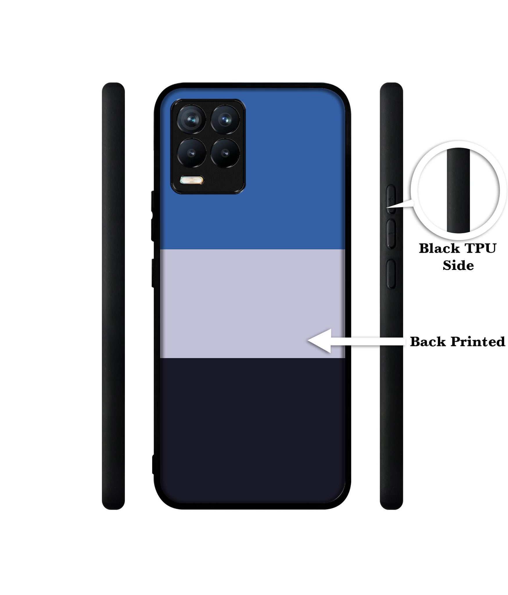 Three Color Stripes Design Designer 2D Printed Back Case Cover for Realme 8 4G / 8 Pro 4G
