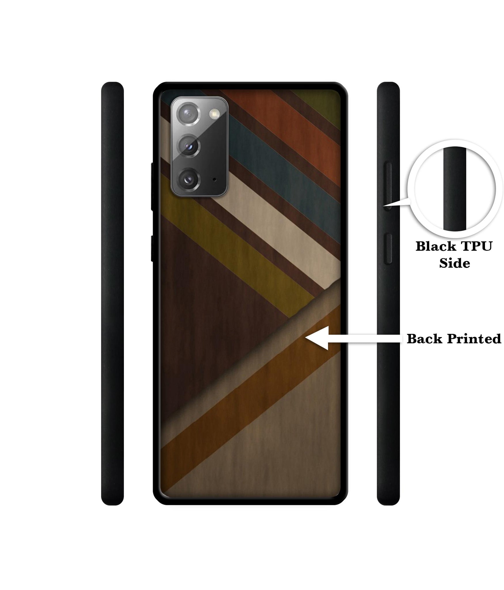 Colorful Wooden Pattern Design Designer 2D Printed Back Case Cover for Samsung Galaxy Note 20 5G