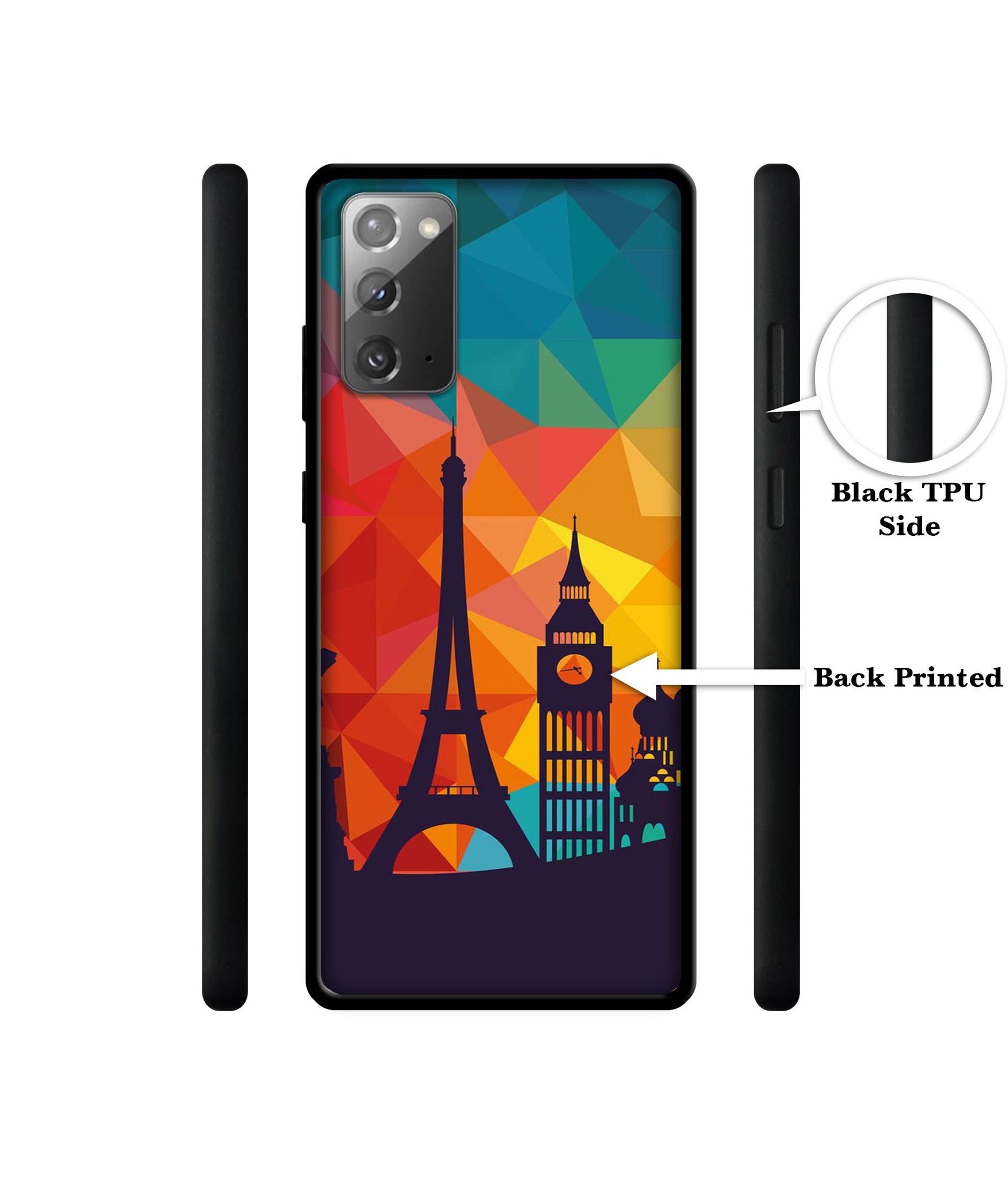 Colored Paris Design Designer 2D Printed Back Case Cover for Samsung Galaxy Note 20 5G