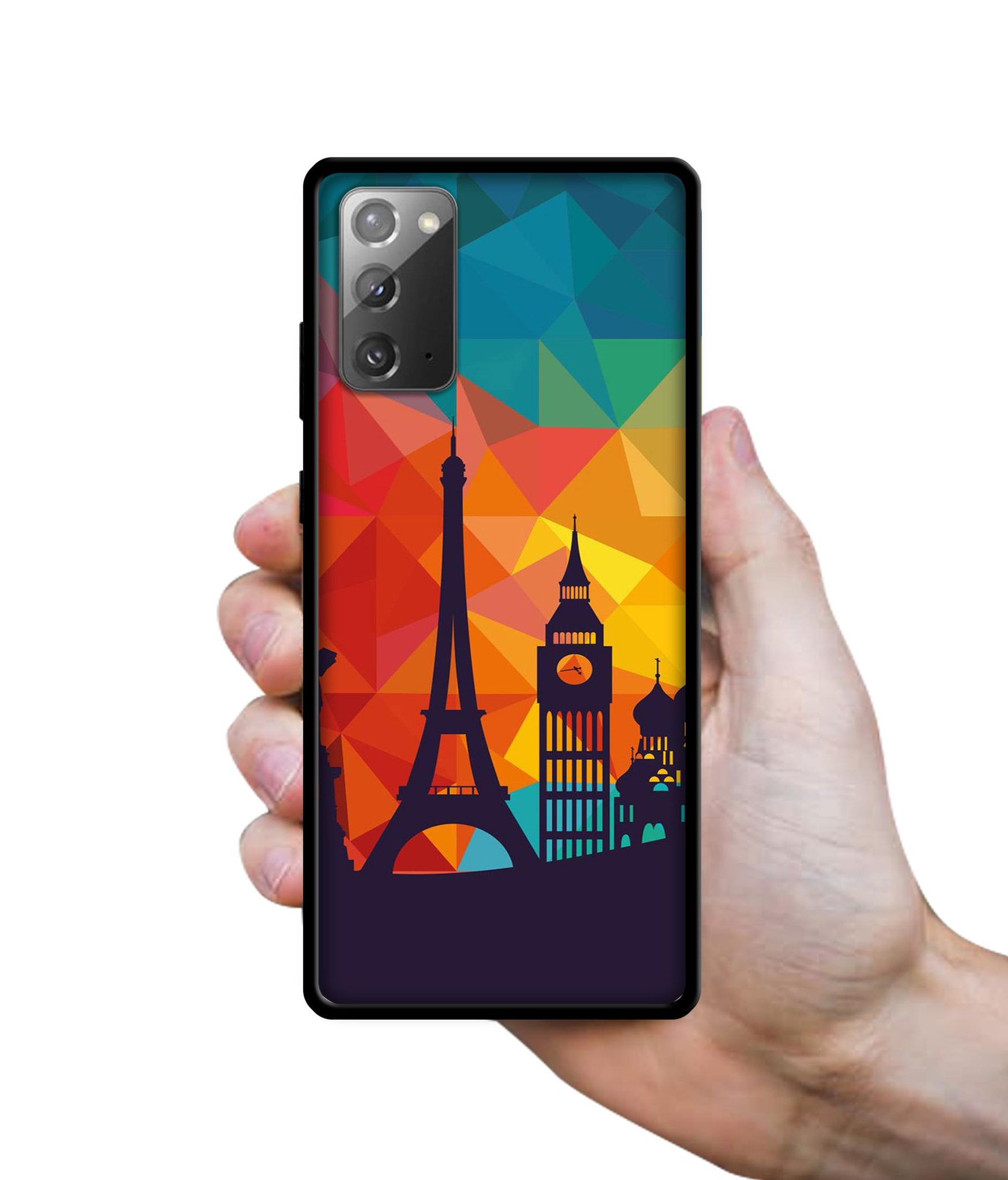 Colored Paris Design Designer 2D Printed Back Case Cover for Samsung Galaxy Note 20 5G