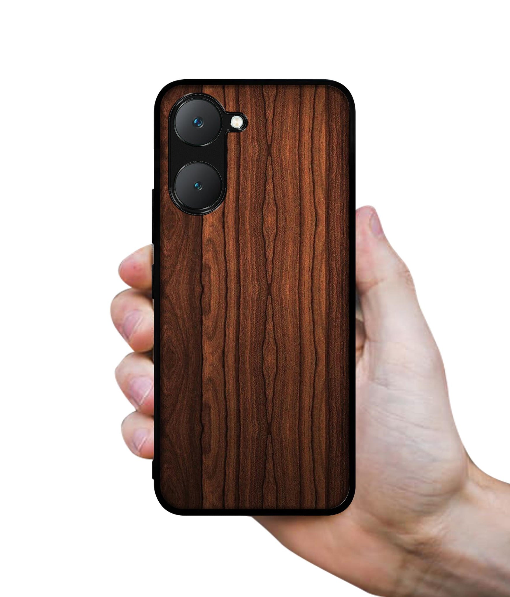 Brown Wooden Texture Design Designer 2D Printed Back Case Cover for Vivo Y18 4G / Y18e 4G / Y03 4G / T3 Lite 5G / Z9 Lite 5G
