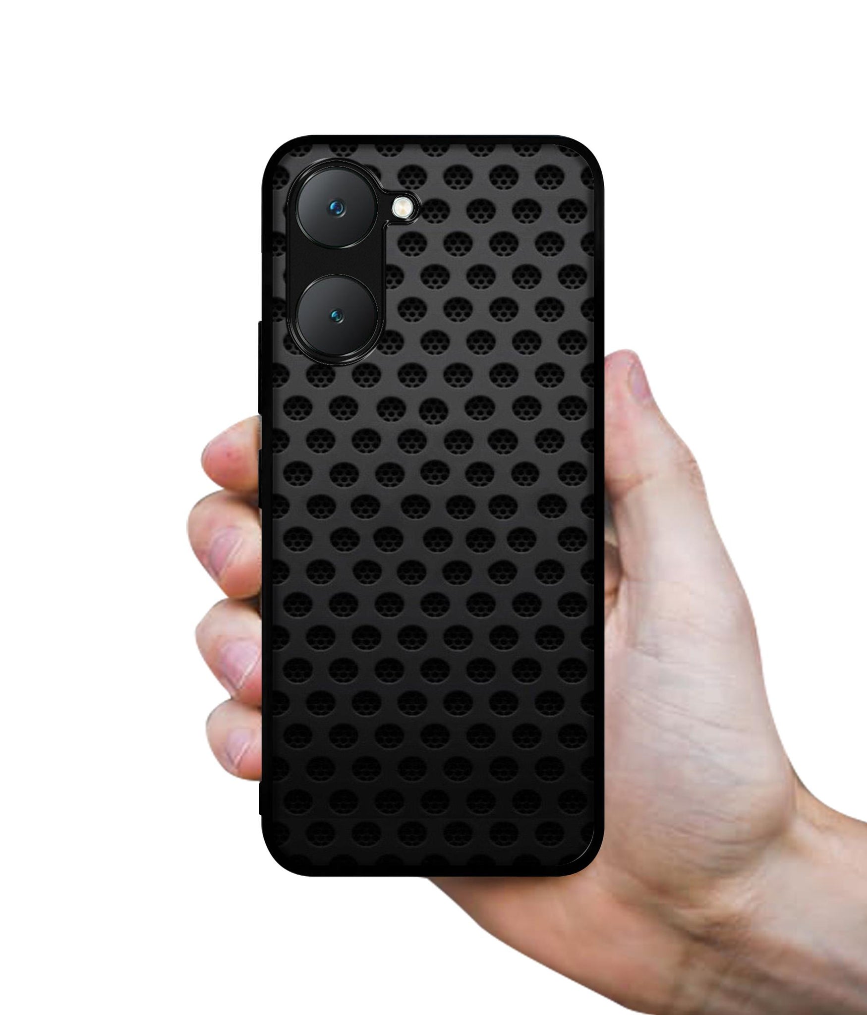 Black Circle Design Designer 2D Printed Back Case Cover for Vivo Y18 4G / Y18e 4G / Y03 4G / T3 Lite 5G / Z9 Lite 5G