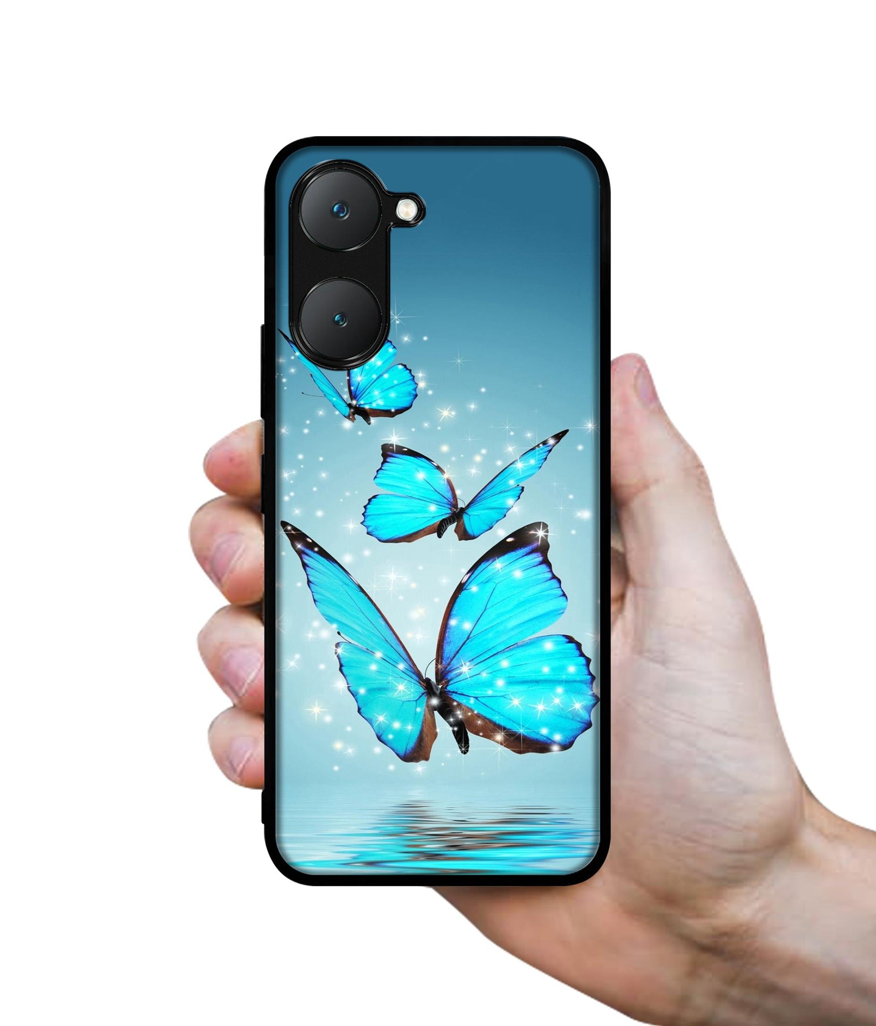 Flying Butterflies Design Designer 2D Printed Back Case Cover for Vivo Y18 4G / Y18e 4G / Y03 4G / T3 Lite 5G / Z9 Lite 5G