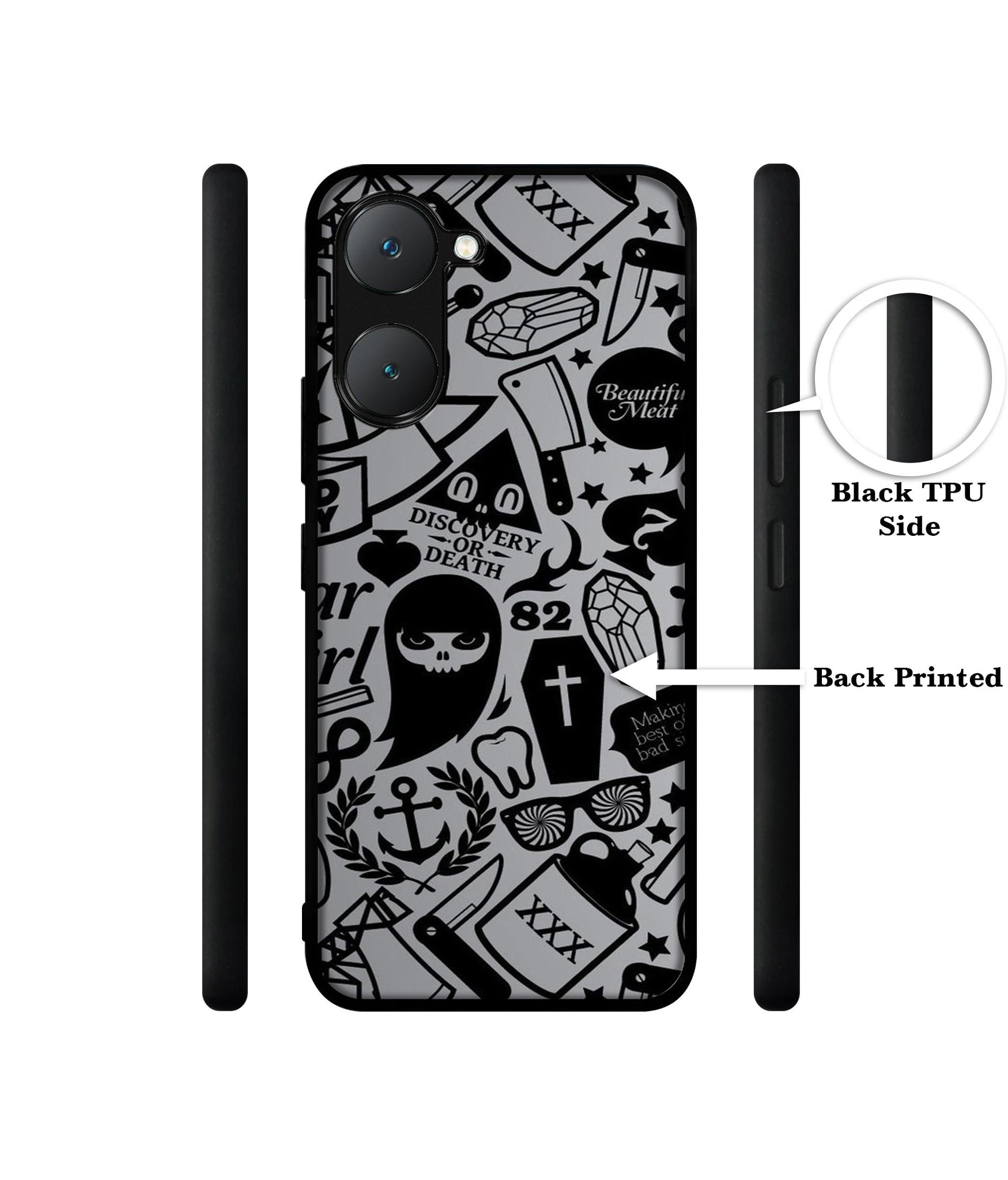 Discover Or Death Design Designer 2D Printed Back Case Cover for Vivo Y18 4G / Y18e 4G / Y03 4G / T3 Lite 5G / Z9 Lite 5G
