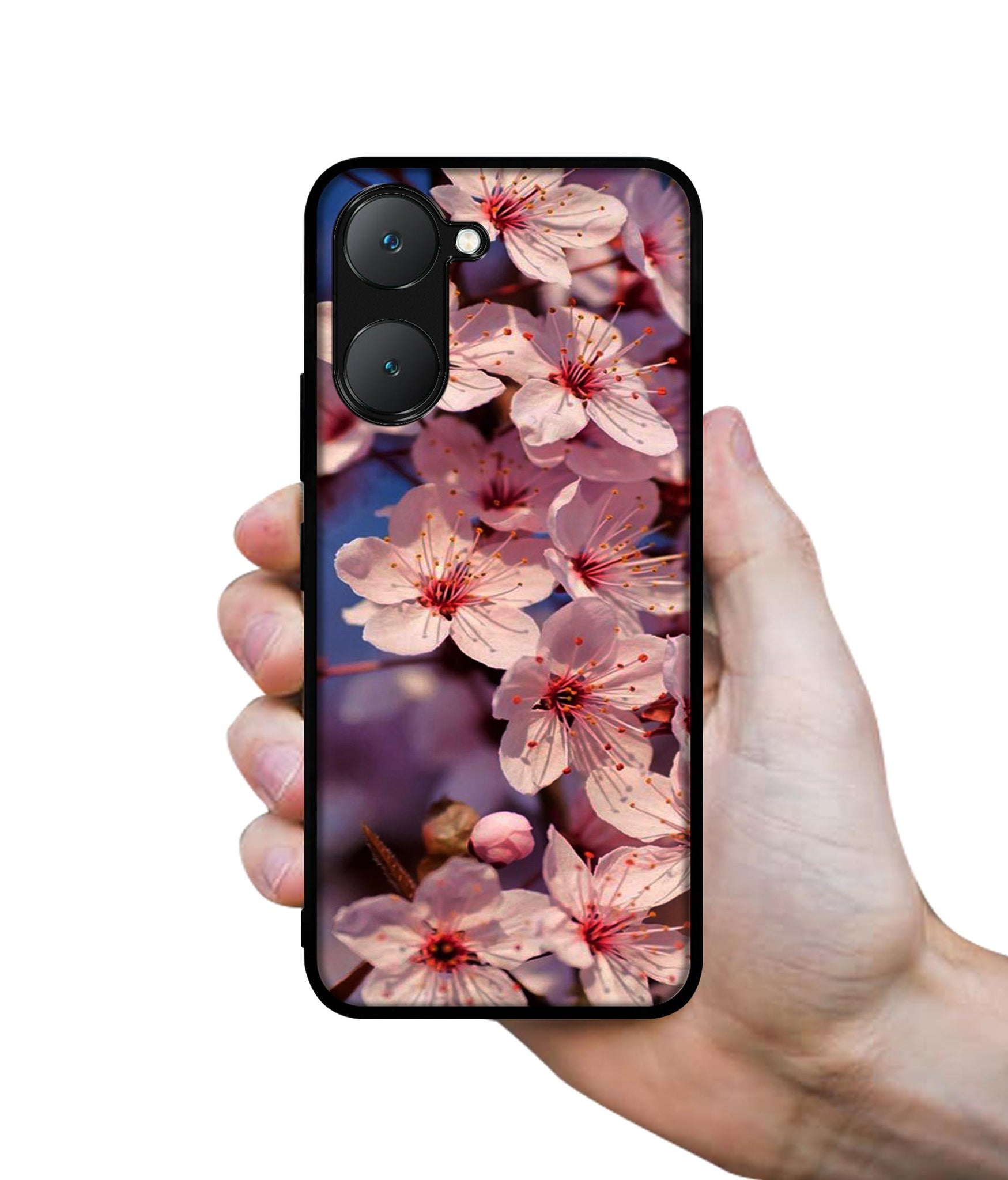 Pink Flowers Pattern Design Designer 2D Printed Back Case Cover for Vivo Y18 4G / Y18e 4G / Y03 4G / T3 Lite 5G / Z9 Lite 5G
