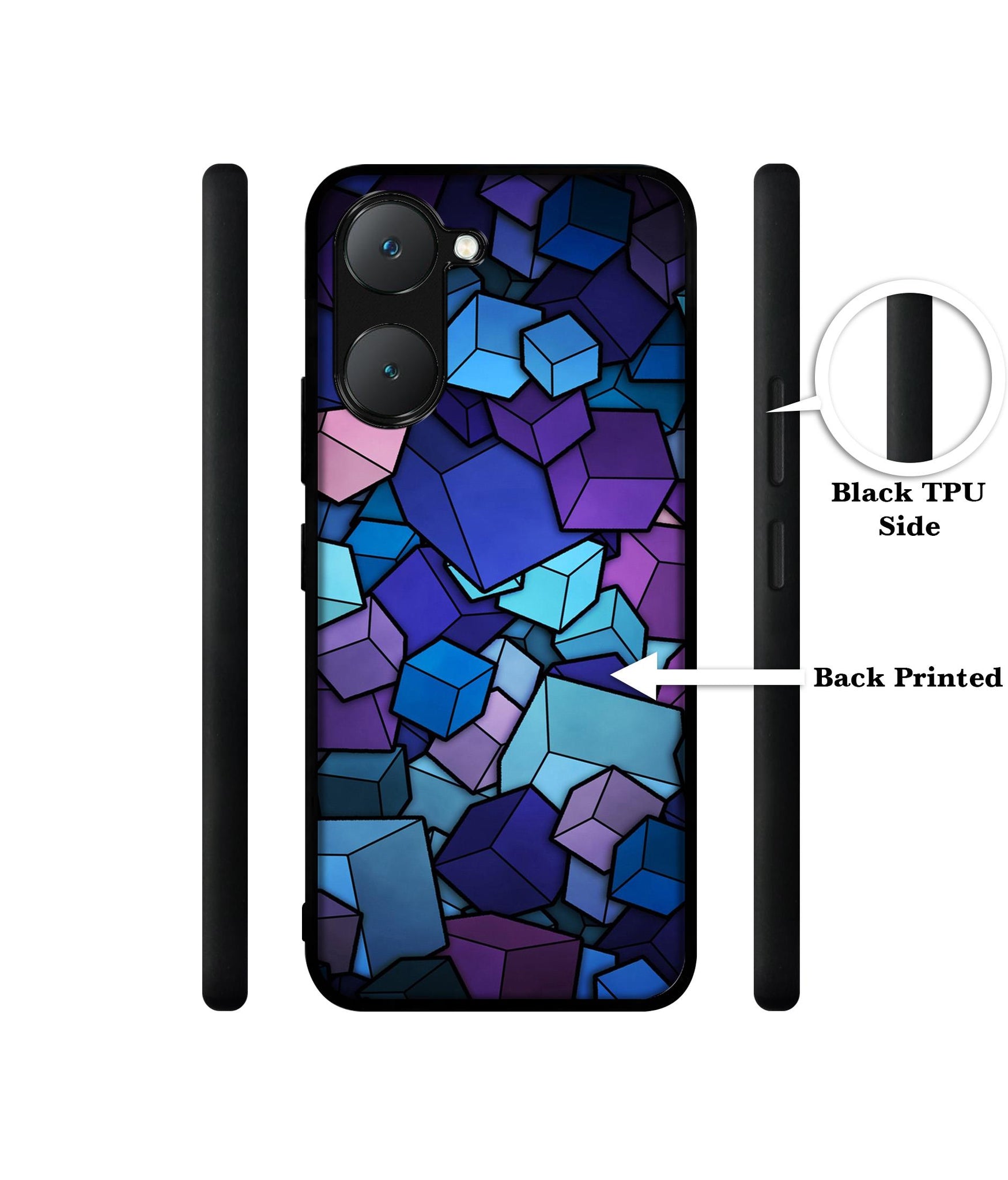 Color Box Design Designer 2D Printed Back Case Cover for Vivo Y18 4G / Y18e 4G / Y03 4G / T3 Lite 5G / Z9 Lite 5G