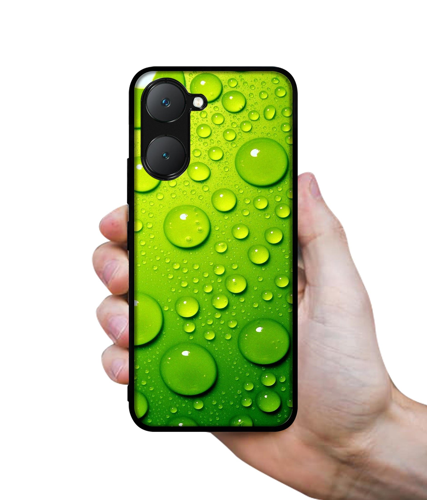 Green Bubbles Design Designer 2D Printed Back Case Cover for Vivo Y18 4G / Y18e 4G / Y03 4G / T3 Lite 5G / Z9 Lite 5G