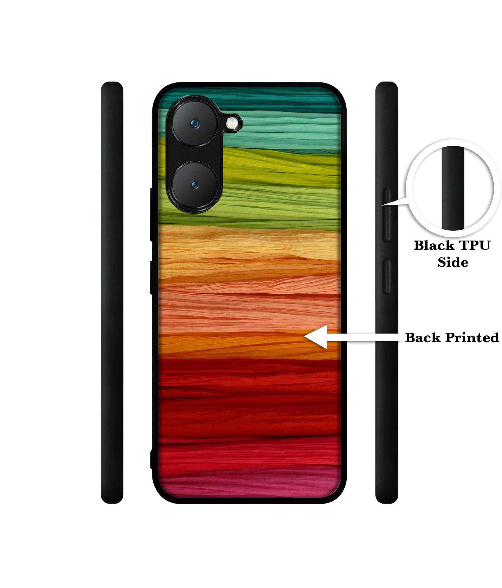 Colorful Thread Design Designer 2D Printed Back Case Cover for Vivo Y18 4G / Y18e 4G / Y03 4G / T3 Lite 5G / Z9 Lite 5G
