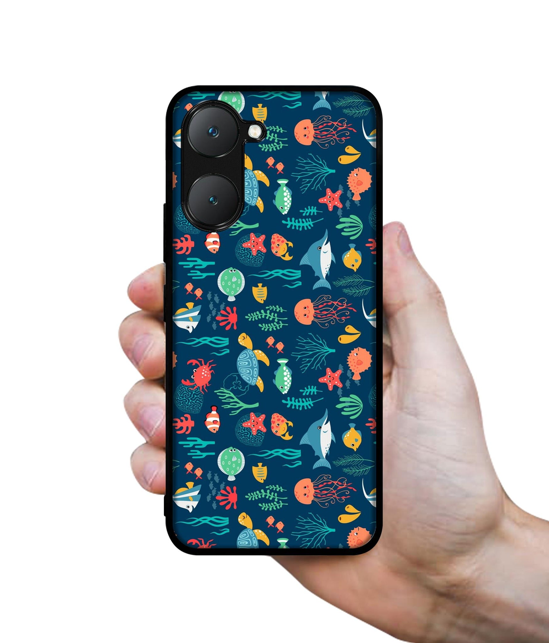 Aquarium Texture Design Designer 2D Printed Back Case Cover for Vivo Y18 4G / Y18e 4G / Y03 4G / T3 Lite 5G / Z9 Lite 5G