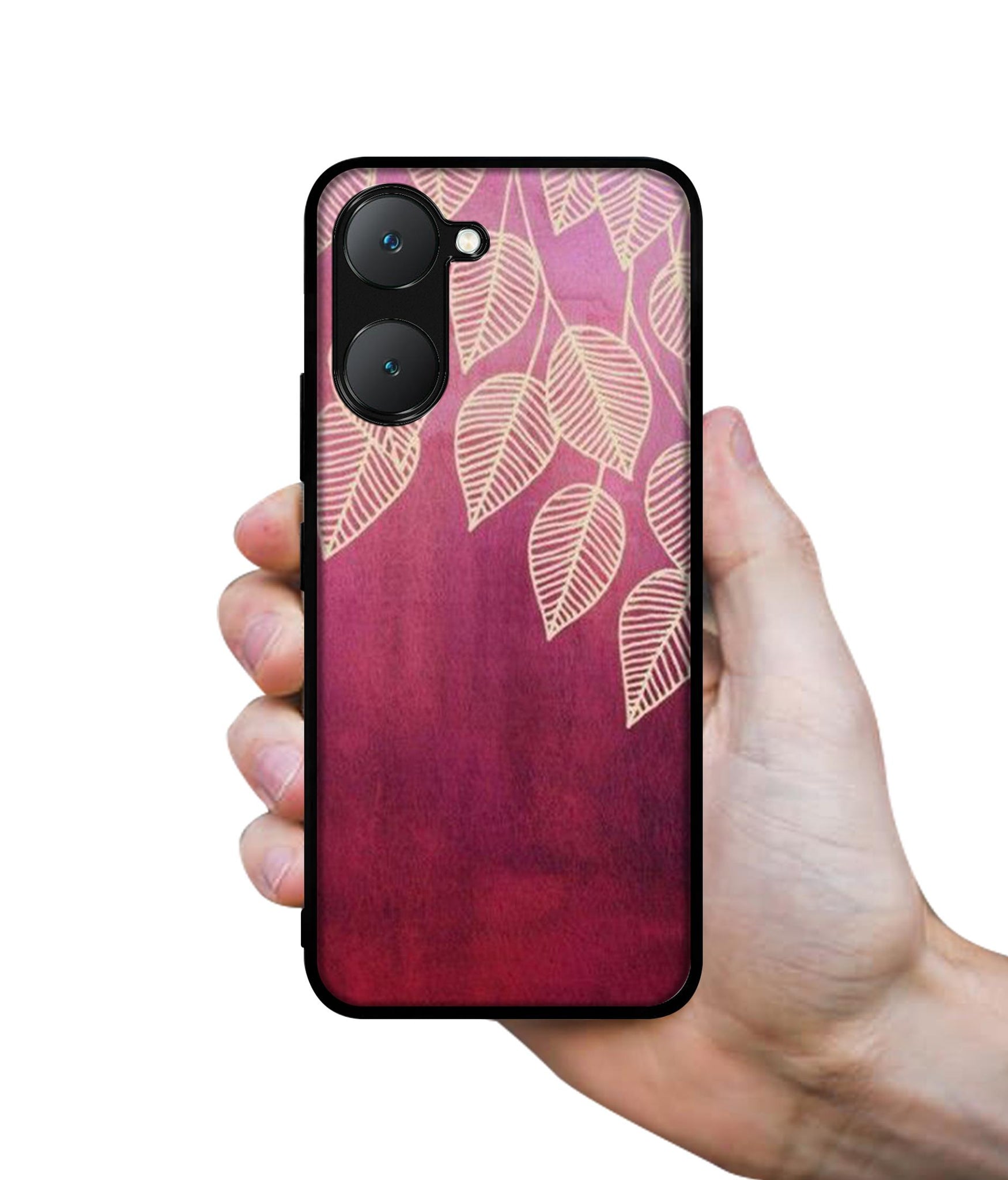 Leaf Pattern Design Designer 2D Printed Back Case Cover for Vivo Y18 4G / Y18e 4G / Y03 4G / T3 Lite 5G / Z9 Lite 5G