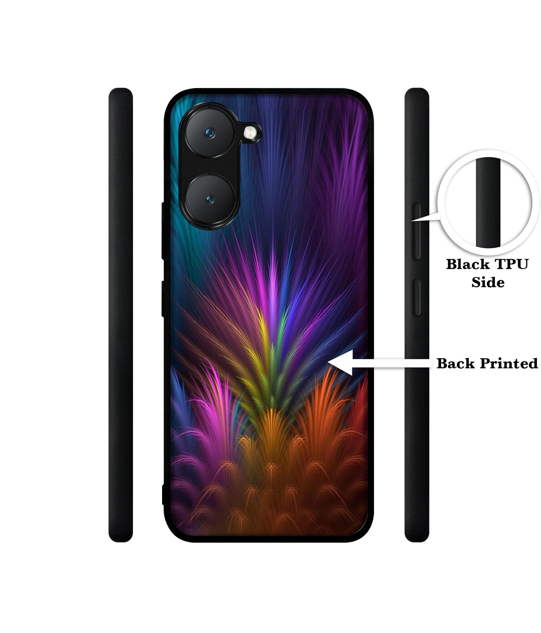 Multicoloured Design Designer 2D Printed Back Case Cover for Vivo Y18 4G / Y18e 4G / Y03 4G / T3 Lite 5G / Z9 Lite 5G