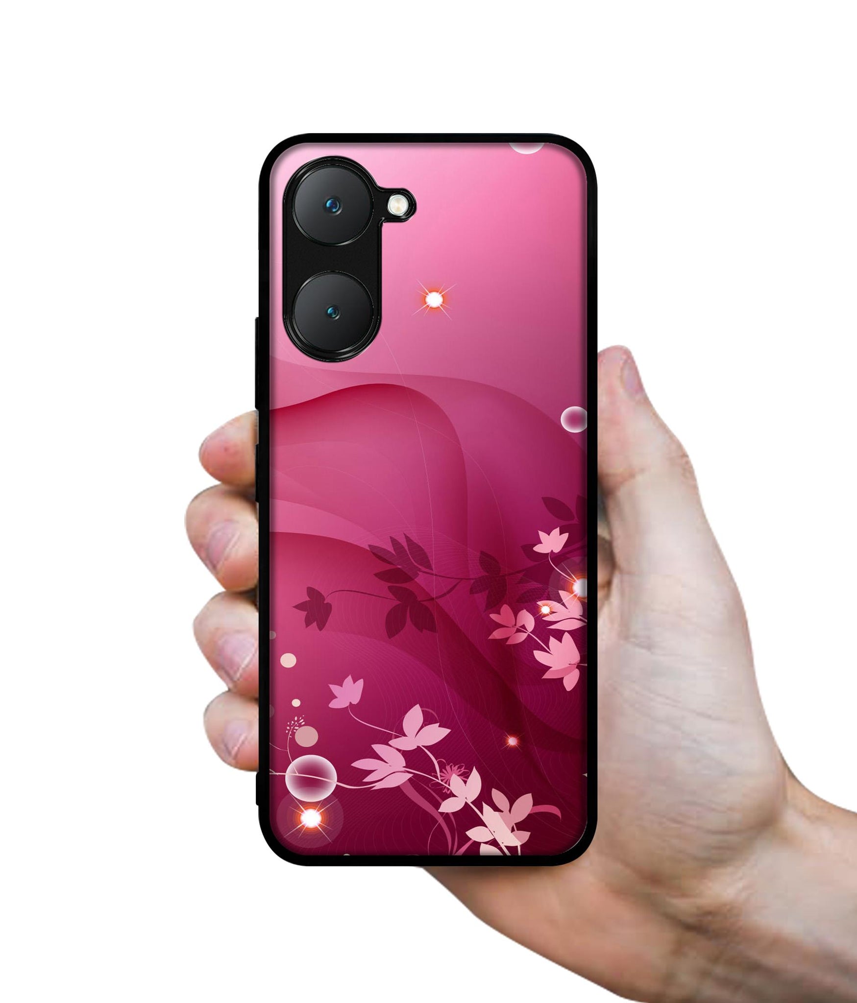Pink Abstract Design Designer 2D Printed Back Case Cover for Vivo Y18 4G / Y18e 4G / Y03 4G / T3 Lite 5G / Z9 Lite 5G