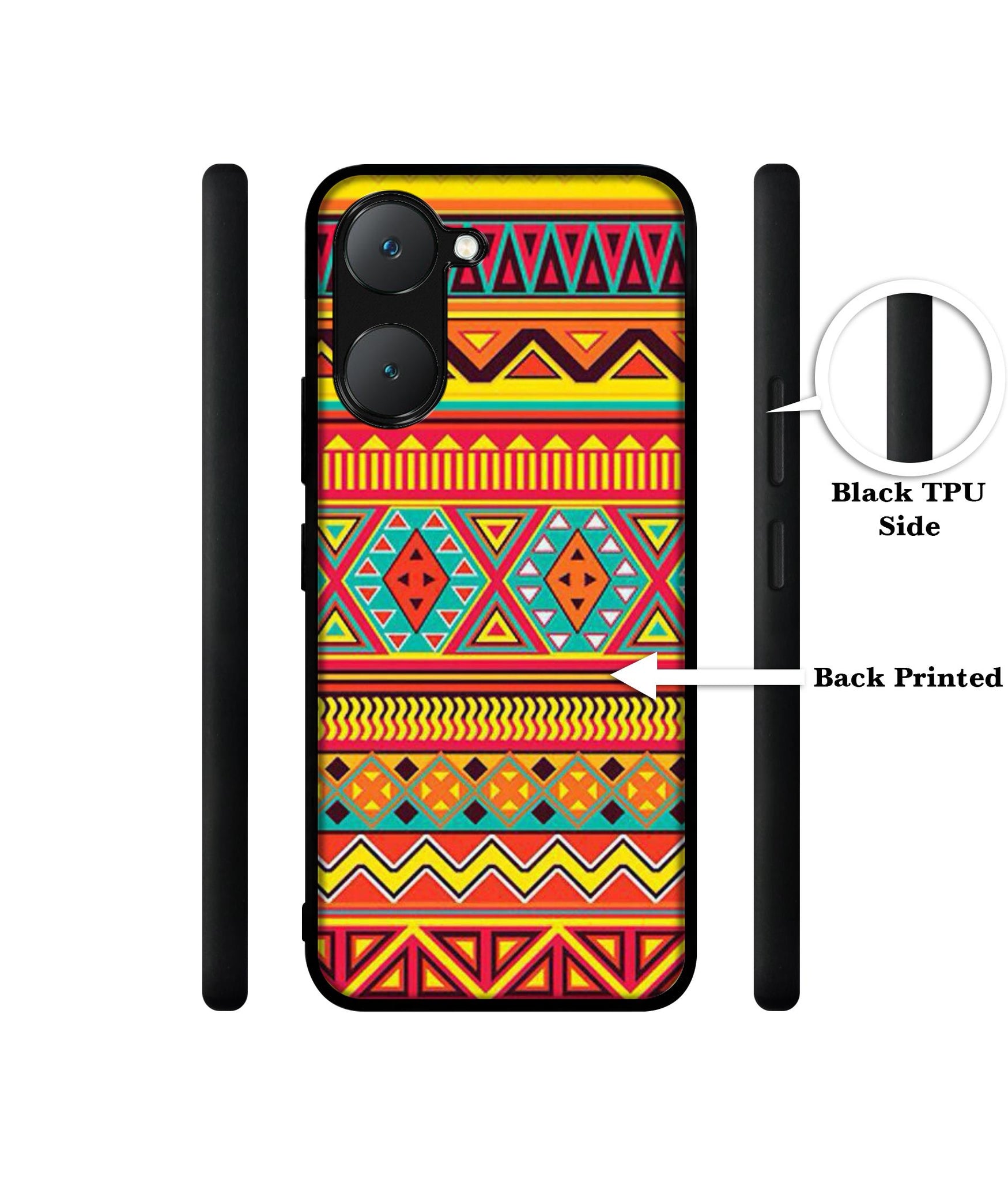 Artistic Rangoli Design Designer 2D Printed Back Case Cover for Vivo Y18 4G / Y18e 4G / Y03 4G / T3 Lite 5G / Z9 Lite 5G