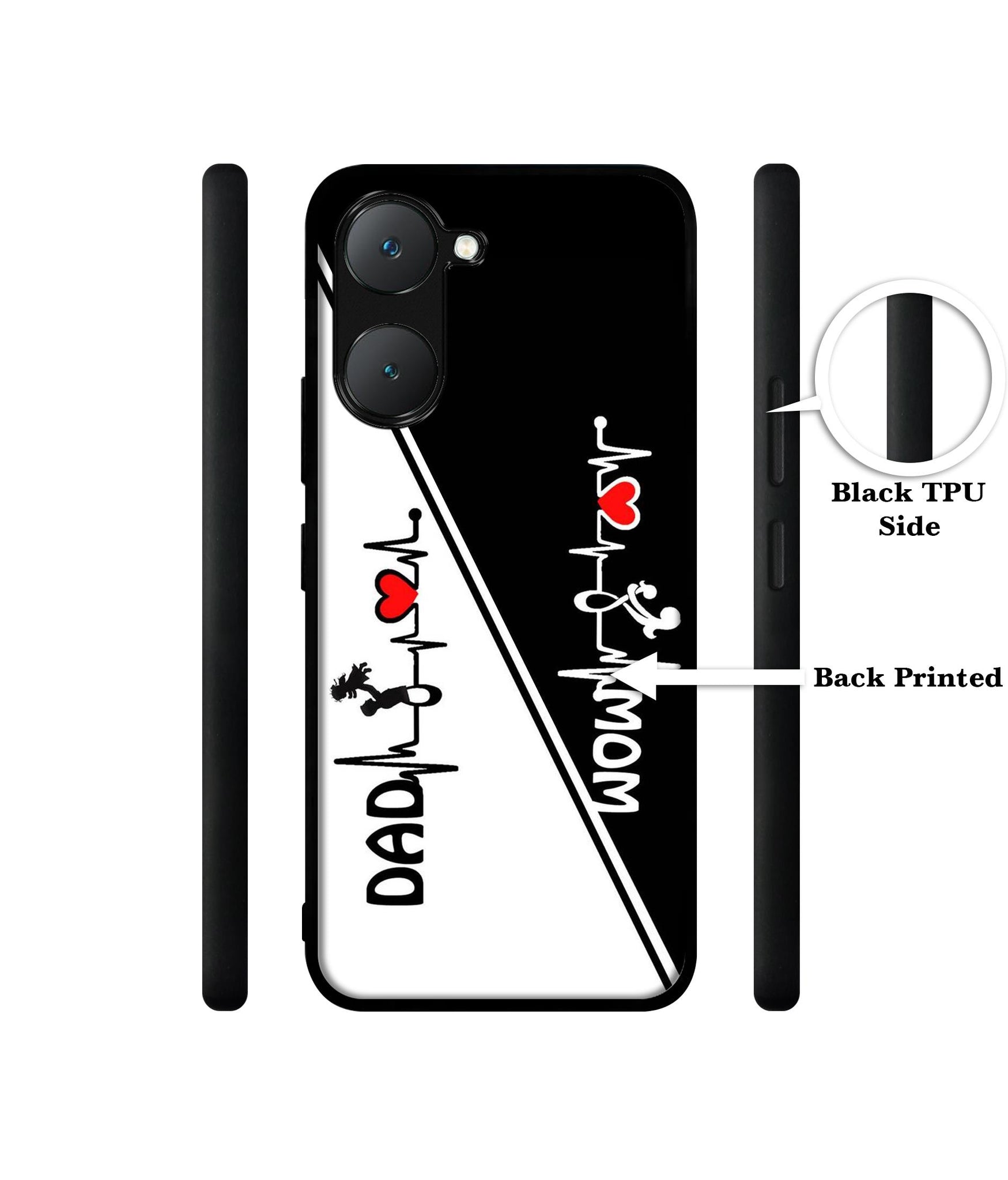 Mom and Dad Lover Design Designer 2D Printed Back Case Cover for Vivo Y18 4G / Y18e 4G / Y03 4G / T3 Lite 5G / Z9 Lite 5G