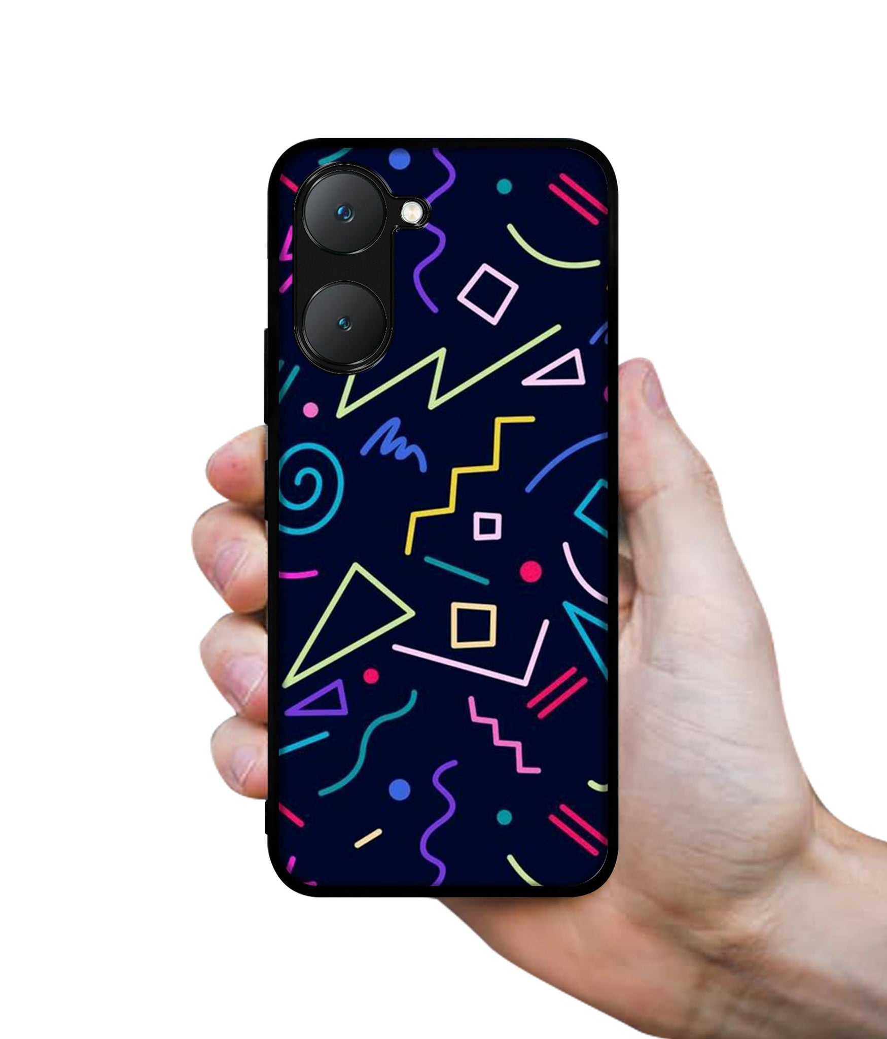 Retro Abstract Design Designer 2D Printed Back Case Cover for Vivo Y18 4G / Y18e 4G / Y03 4G / T3 Lite 5G / Z9 Lite 5G