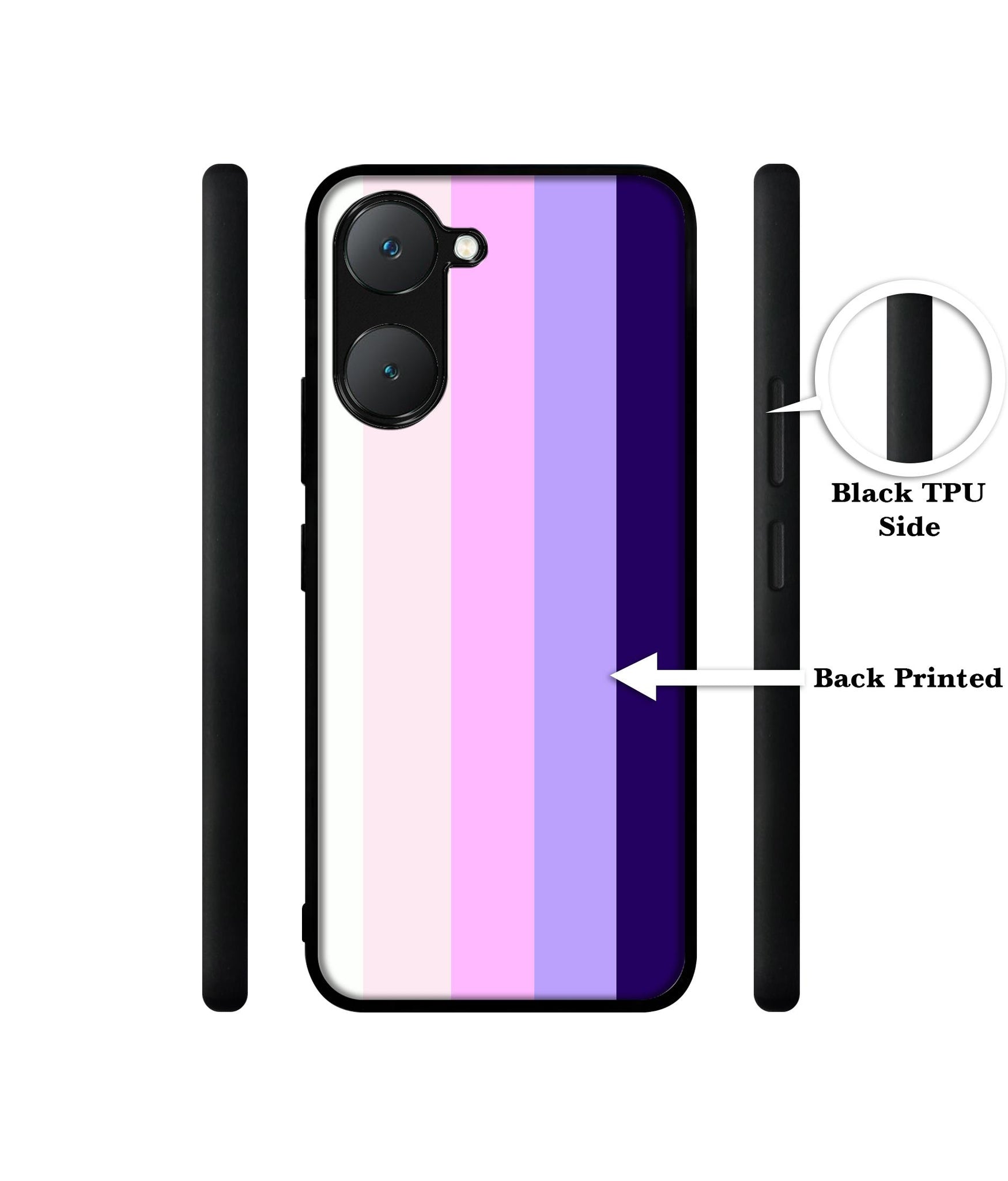 Pink and Purple Lines Design Designer 2D Printed Back Case Cover for Vivo Y18 4G / Y18e 4G / Y03 4G / T3 Lite 5G / Z9 Lite 5G