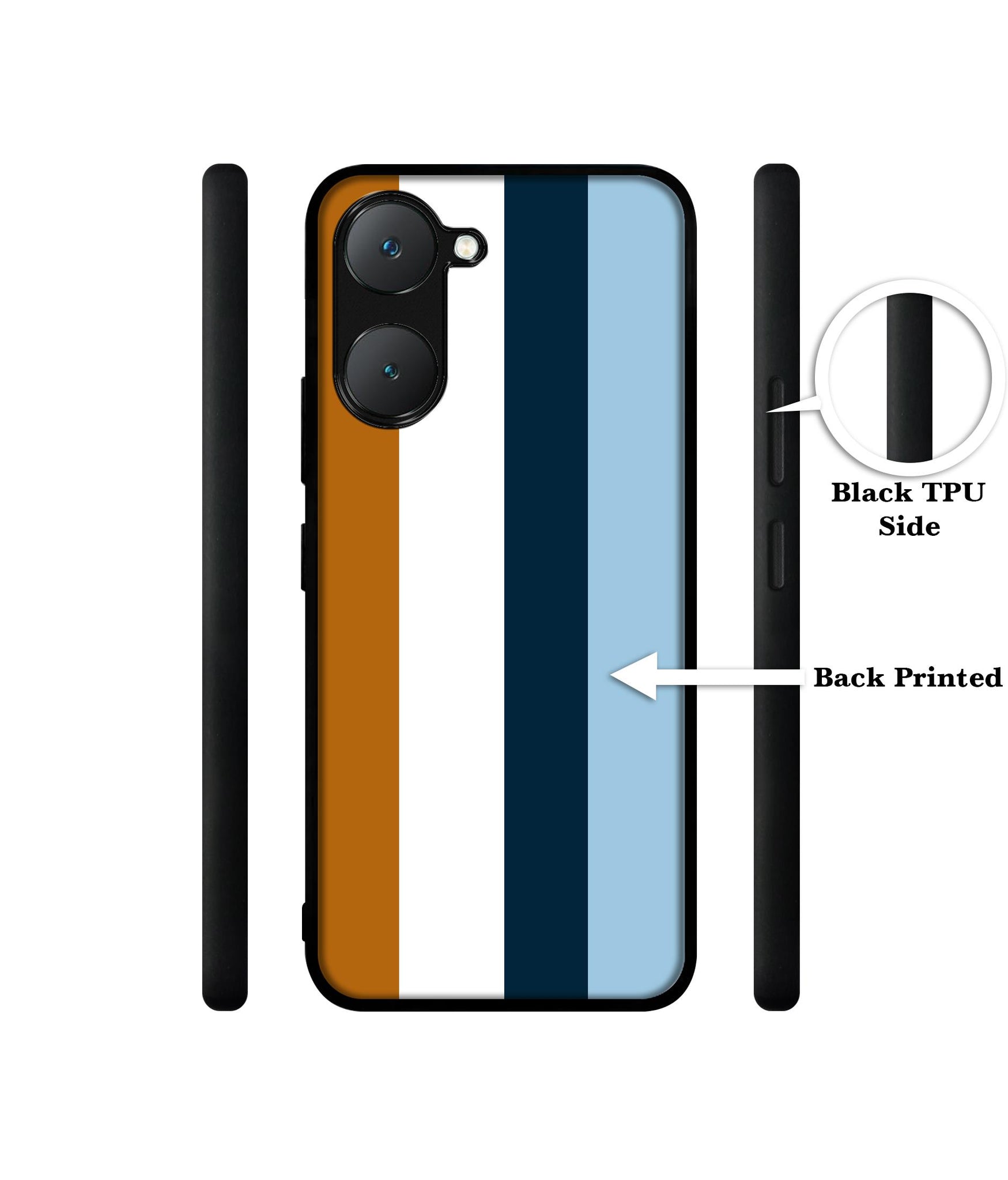 Color Stripes Design Designer 2D Printed Back Case Cover for Vivo Y18 4G / Y18e 4G / Y03 4G / T3 Lite 5G / Z9 Lite 5G