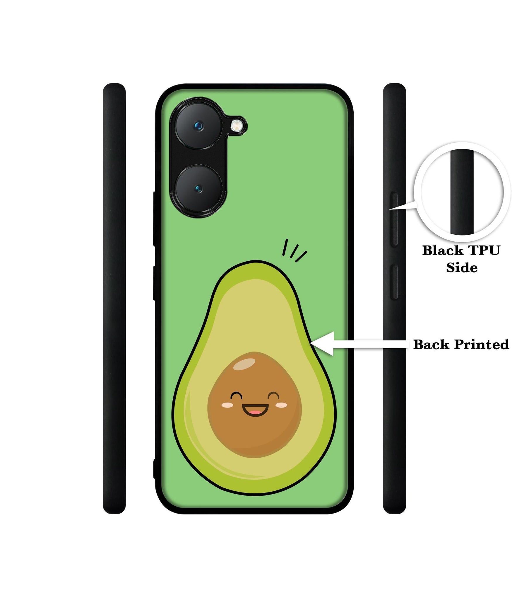 Avocados Design Designer 2D Printed Back Case Cover for Vivo Y18 4G / Y18e 4G / Y03 4G / T3 Lite 5G / Z9 Lite 5G