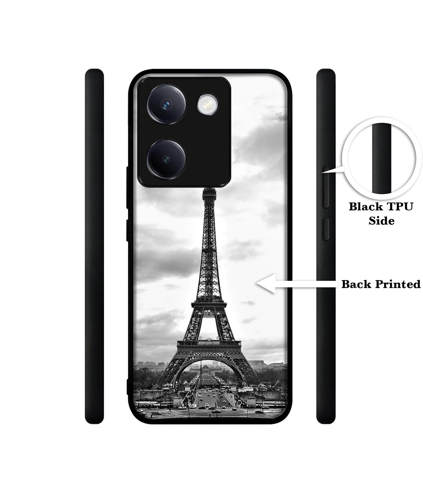 Eiffel Tower Design Designer 2D Printed Back Case Cover for Vivo Y200 Pro 5G / Y300 Plus 5G
