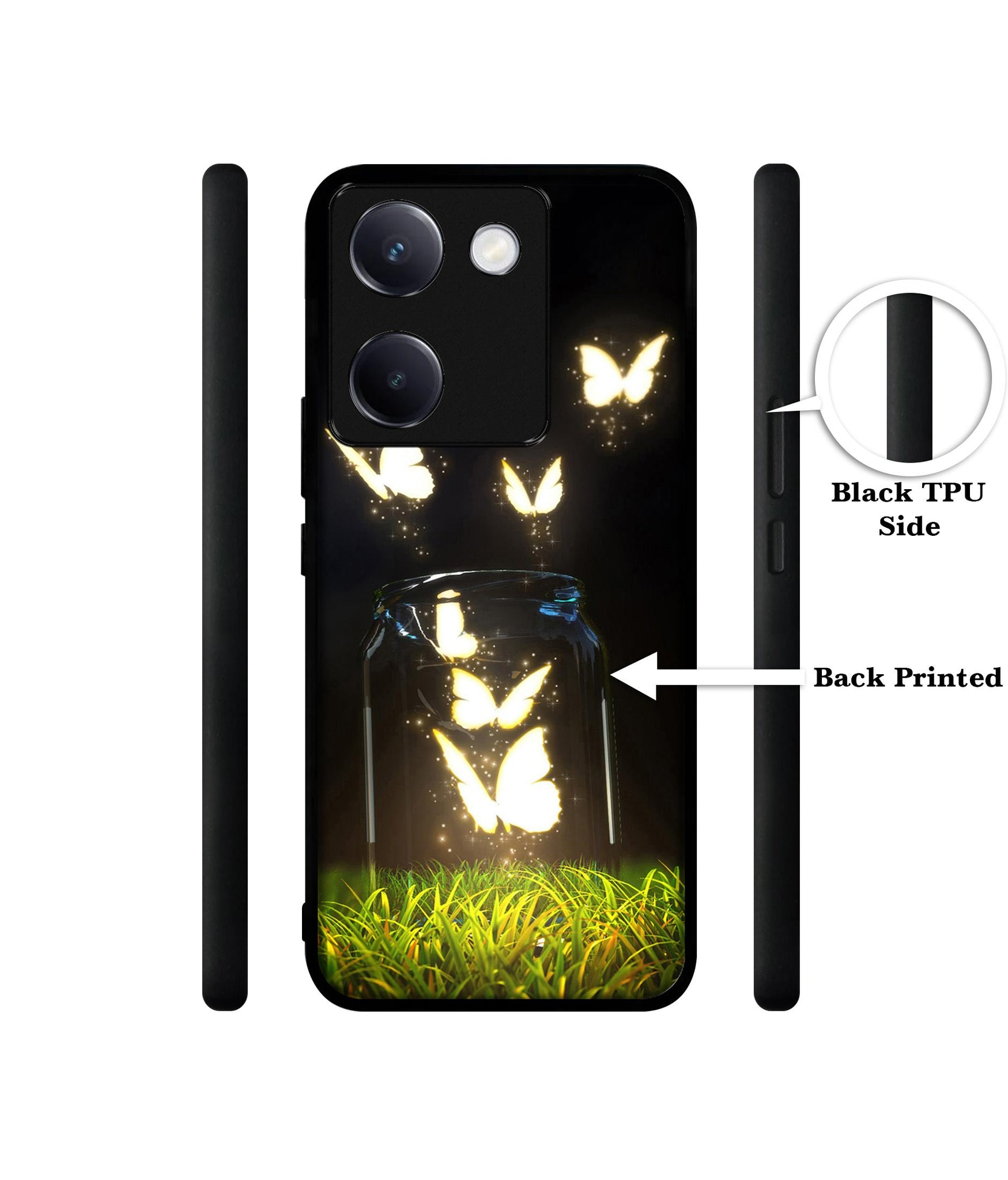 Butterfly Design Designer 2D Printed Back Case Cover for Vivo Y200 Pro 5G / Y300 Plus 5G