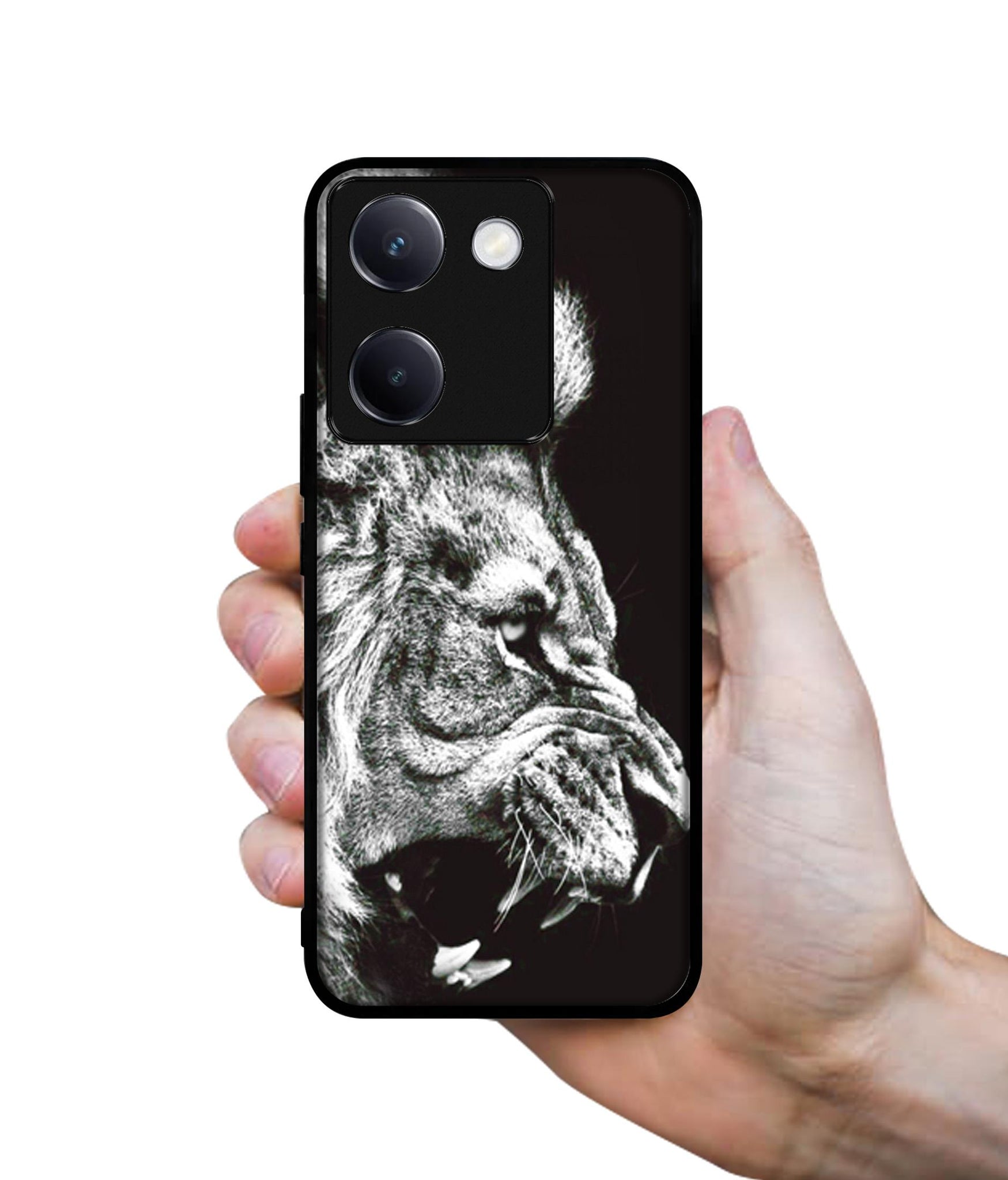 Angry Lion Design Designer 2D Printed Back Case Cover for Vivo Y200 Pro 5G / Y300 Plus 5G