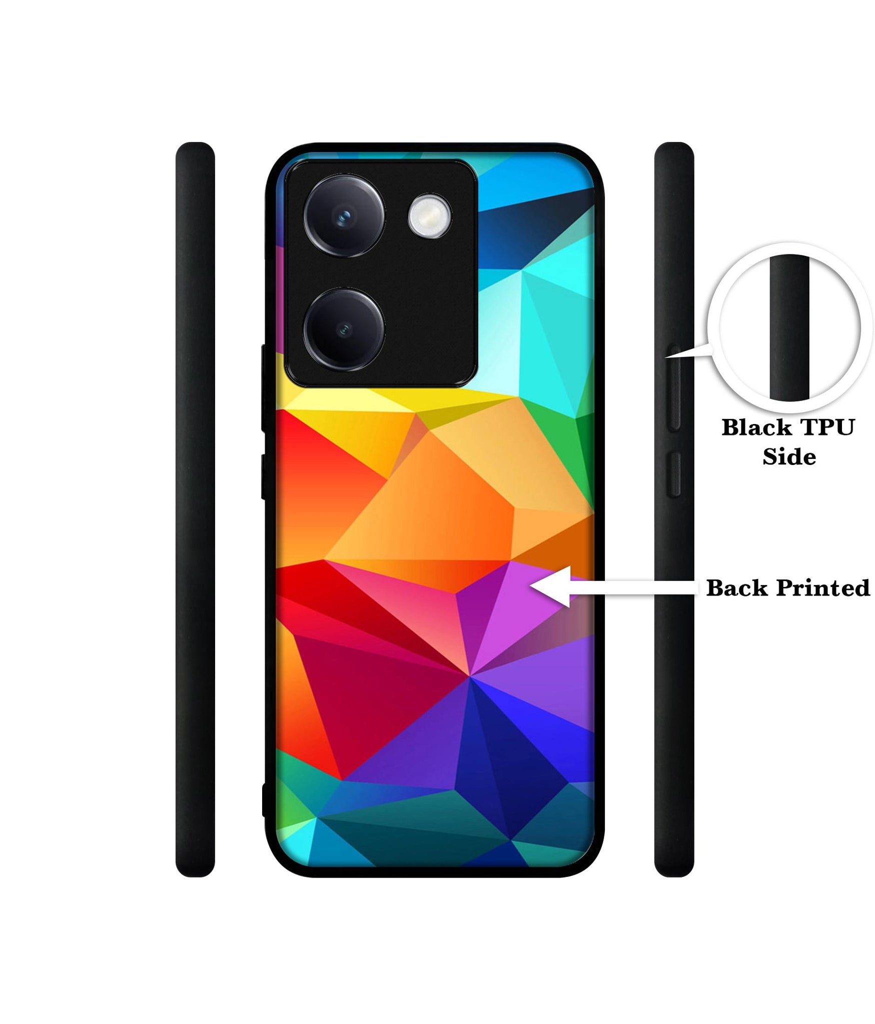 Colorful Pattern Design Designer 2D Printed Back Case Cover for Vivo Y200 Pro 5G / Y300 Plus 5G