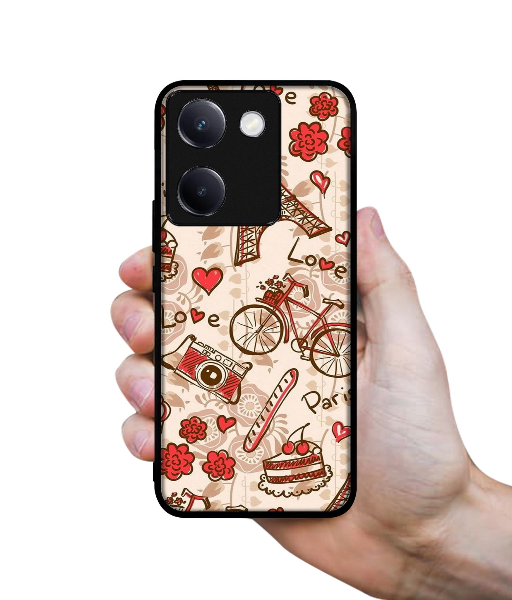 Vintage Paris Design Designer 2D Printed Back Case Cover for Vivo Y200 Pro 5G / Y300 Plus 5G